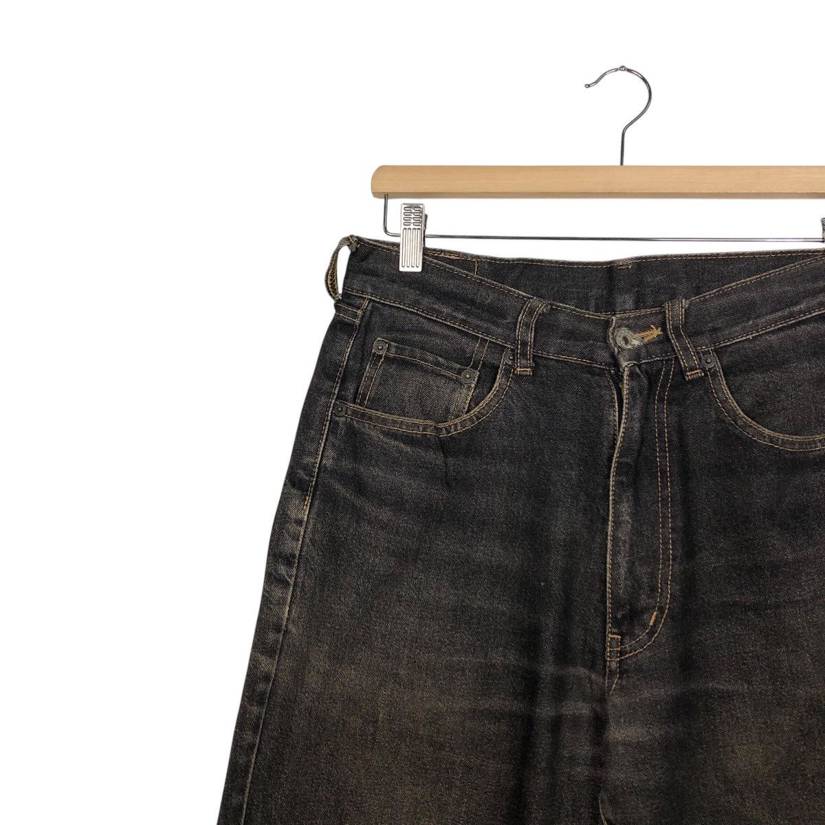 Japanese Brand Warehouse High Rise Straight Leg Jeans Faded Washed Denim Size US 30 / EU 46 - 8 Thumbnail