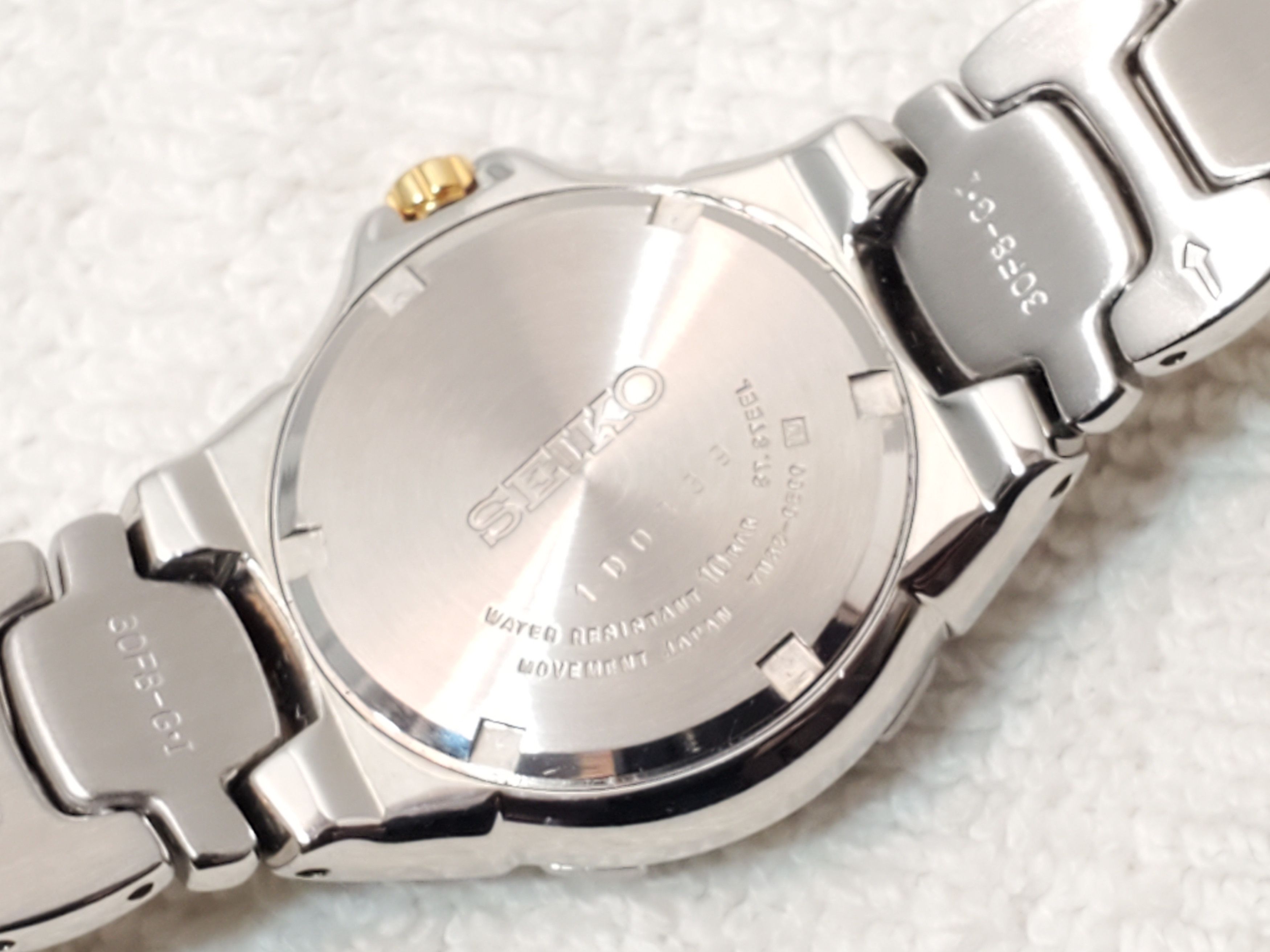 Seiko Vintage Seiko Gold Tone S Steel Blue Dial Date Women Watch Size ONE SIZE - 7 Thumbnail