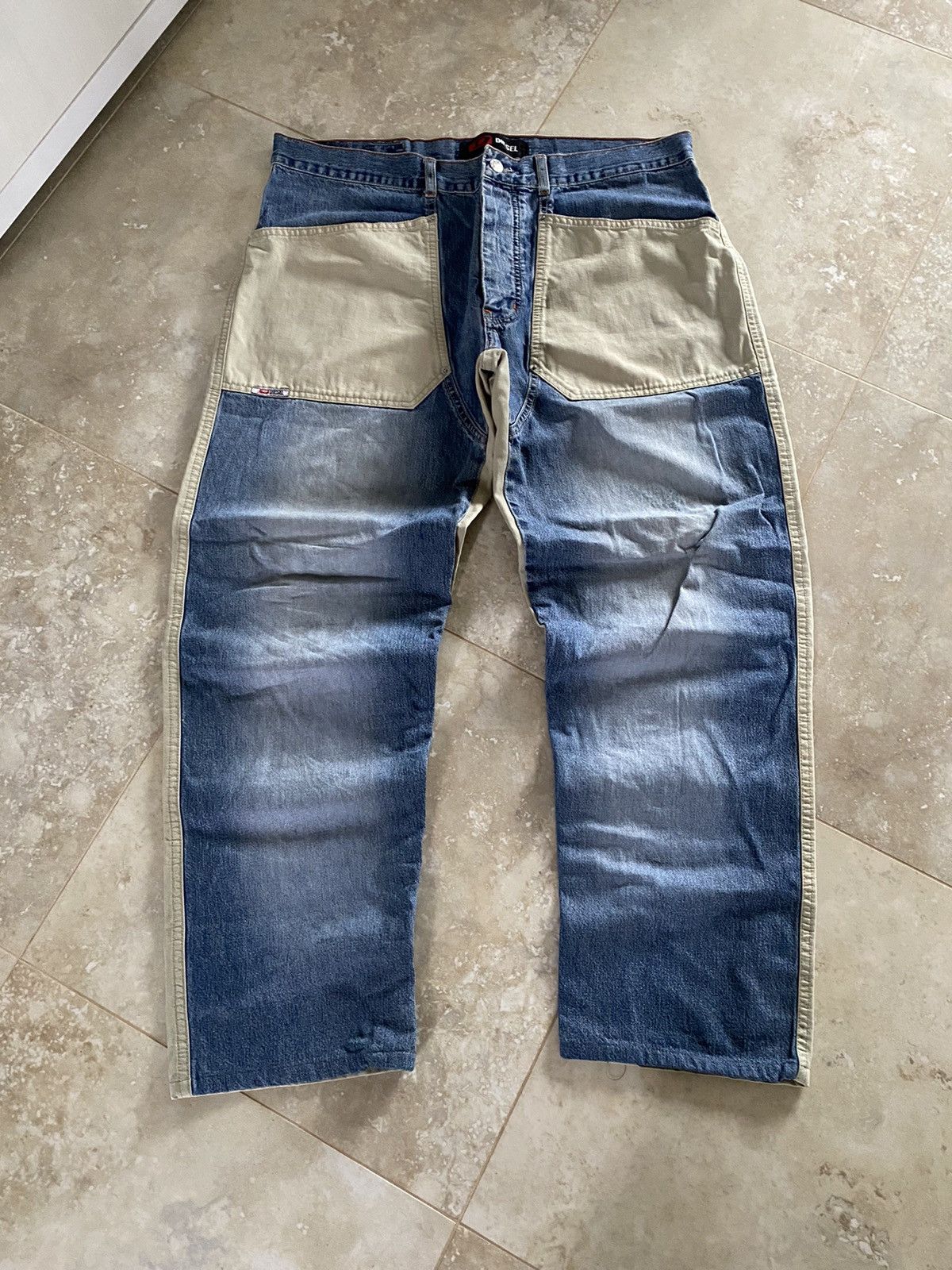 Diesel Vintage Diesel Hybrid Baggy Muddy Denim Japanese Washed Y2K Size US 38 / EU 54 - 3 Thumbnail