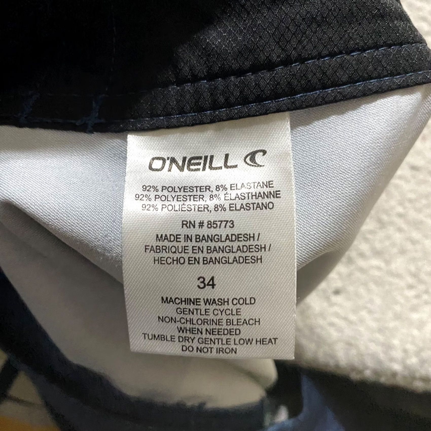 O'Neill O'Neill Mens Board Shorts Multicolor Striped 34 Bermuda Inseam 9" Quick Dry Pockets Logo Zip Mens Size US 34 / EU 50 - 4 Thumbnail
