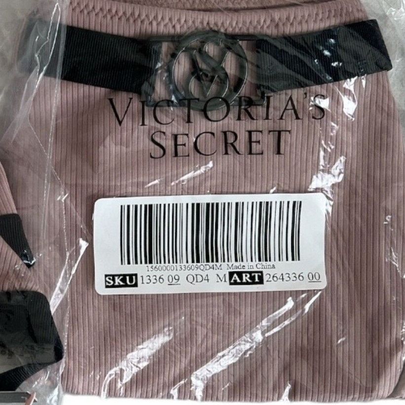 Victoria's Secret Victoria's Secret French Mauve Ribbed Bikini Bottom, M Size ONE SIZE - 10 Thumbnail