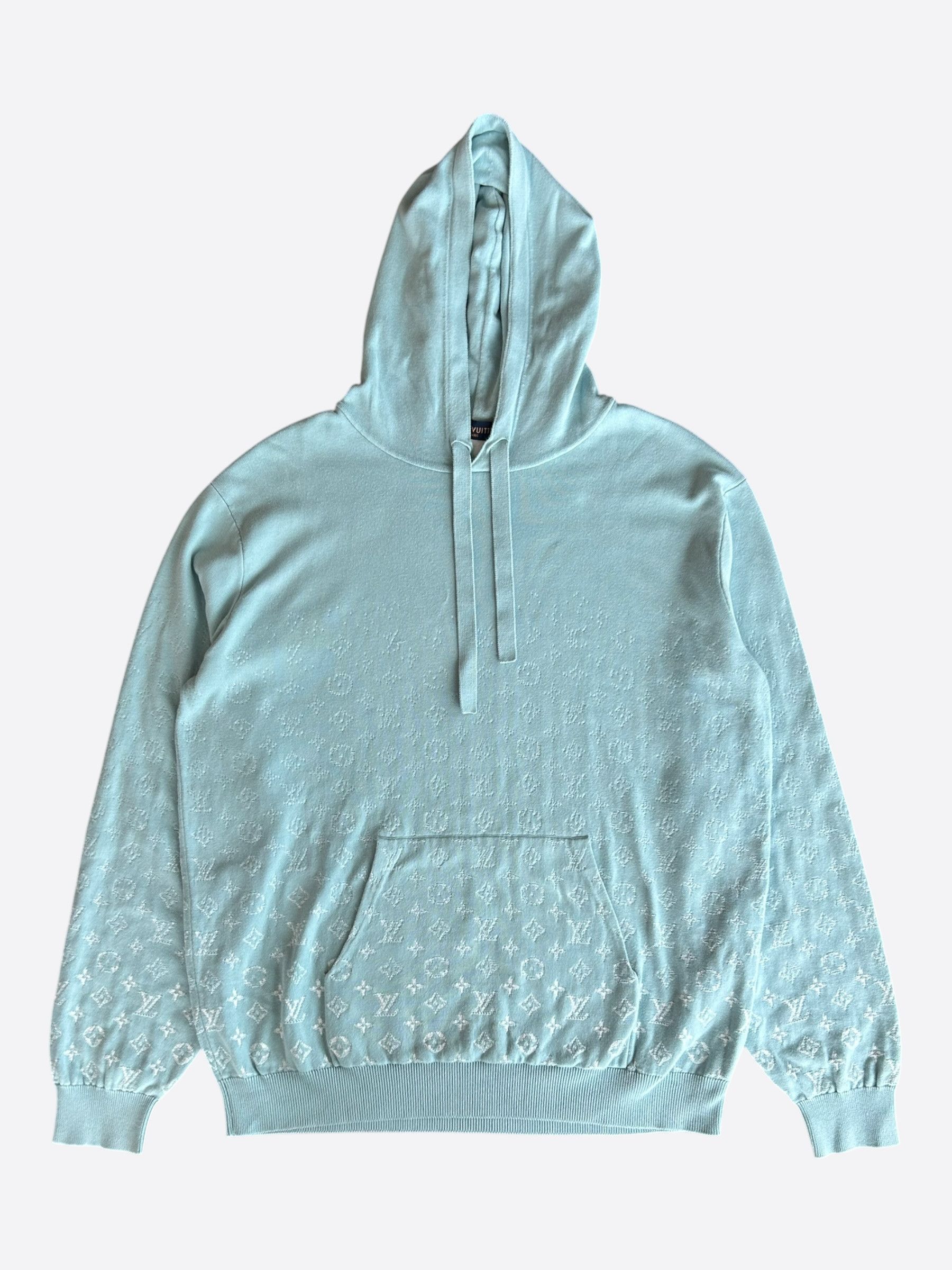 Louis Vuitton Louis Vuitton Blue & White Gradient Monogram Hoodie Size US XXL / EU 58 / 5 - 1 Thumbnail
