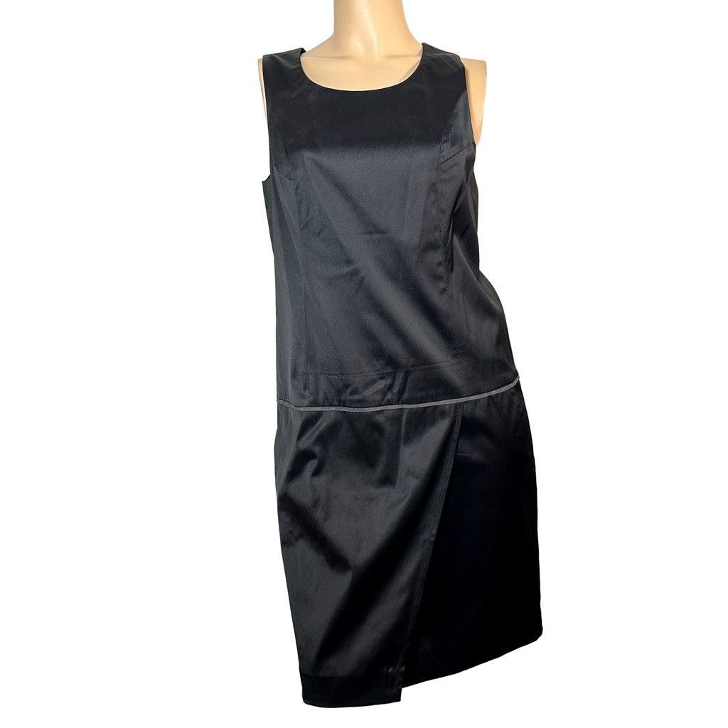 Club Monaco Club Monaco Chic Black Taffeta A Line Dress Faux Wrap Size 8 Size M / US 6-8 / IT 42-44 - 9 Thumbnail