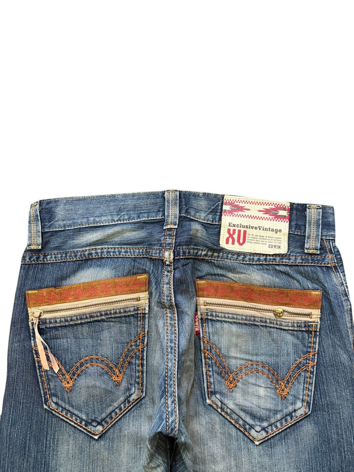 Edwin Exclusive Vintage Edwin XV Mud Wash Distress Baggy Jeans Size US 35 - 4 Thumbnail