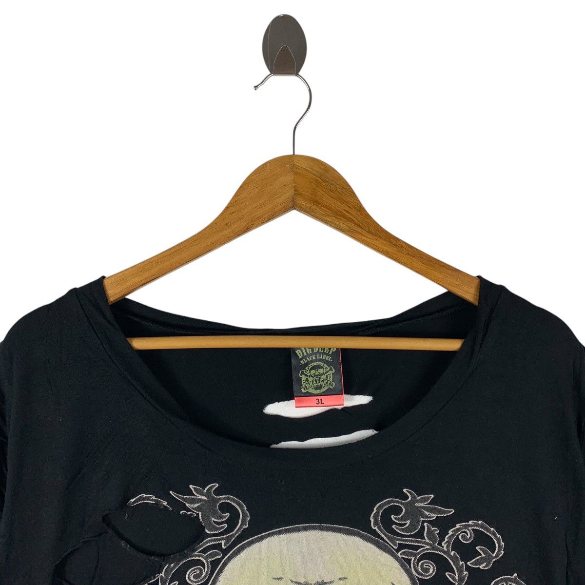 If Six Was Nine DIG DEEP black label distressed punk design women tee Size 3XL / US 20-22 - 2 Thumbnail