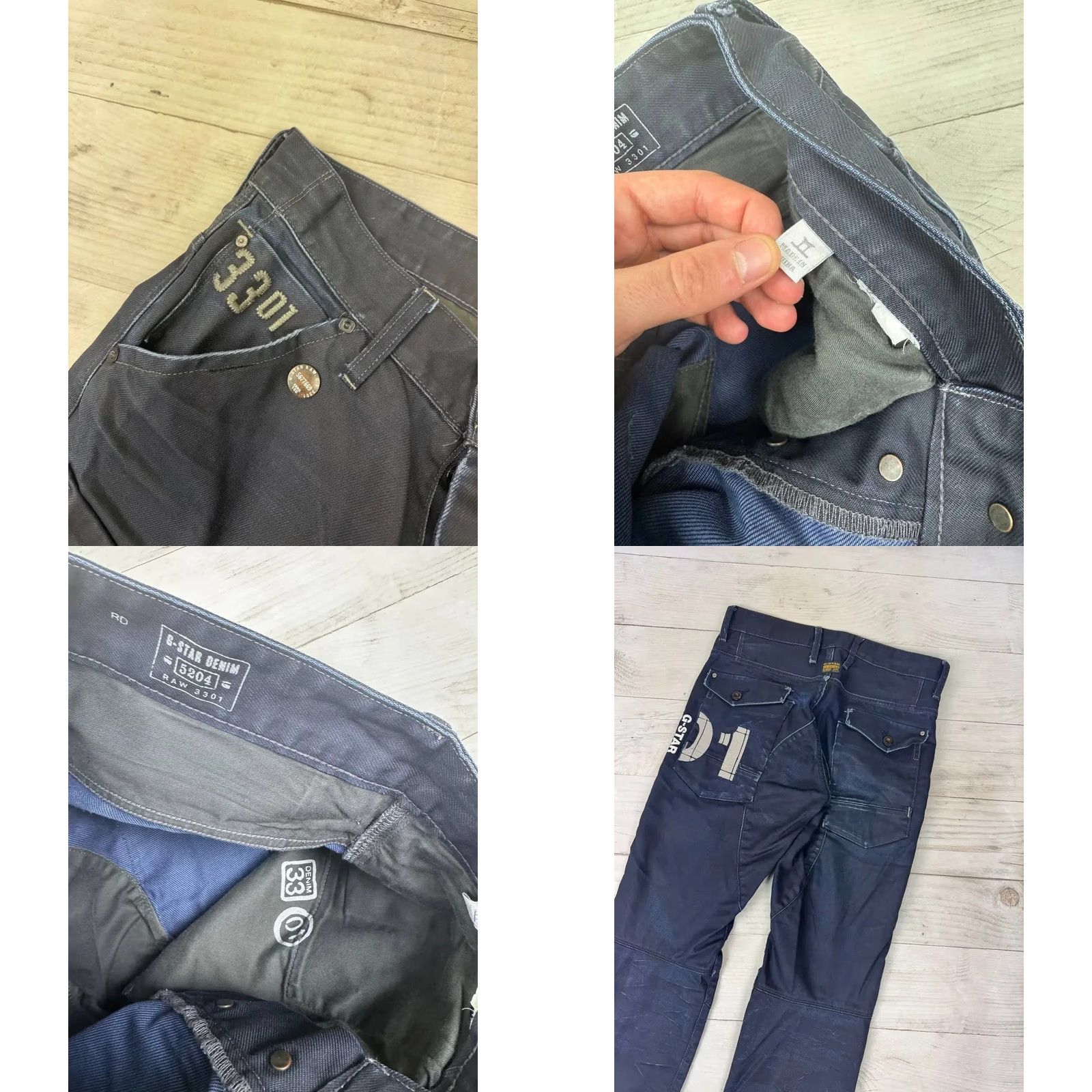 G-Star VINTAGE G-Star Jeans Men 33 Blue Denim 5-Pocket Logo Cargo Straight 90s 2000s Y2K Pants Size US 33 - 9 Thumbnail