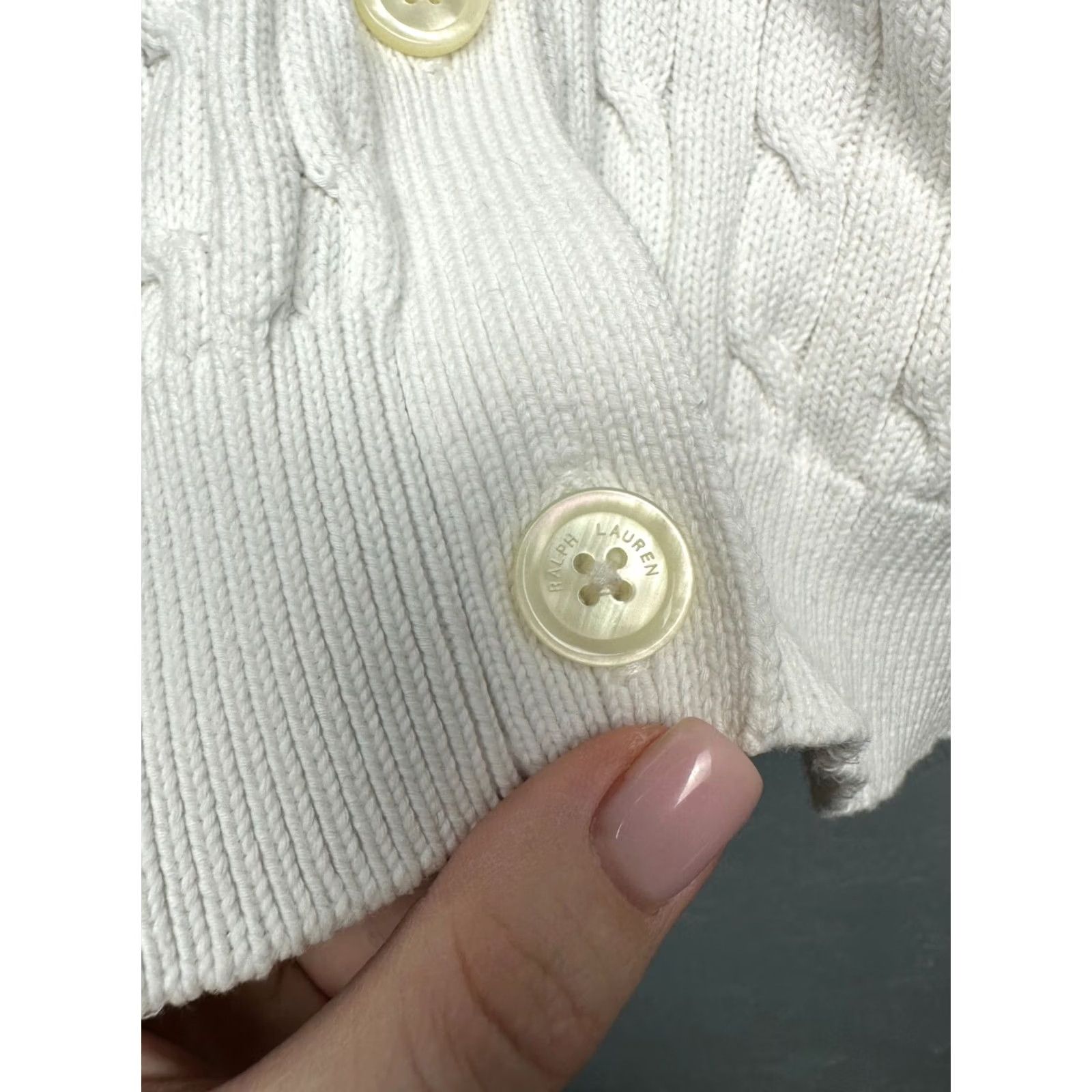 Polo Ralph Lauren Polo Ralph Lauren Womens Knit Cardigan XL White Logo Knit Sweater Size XL / US 12-14 / IT 48-50 - 5 Thumbnail