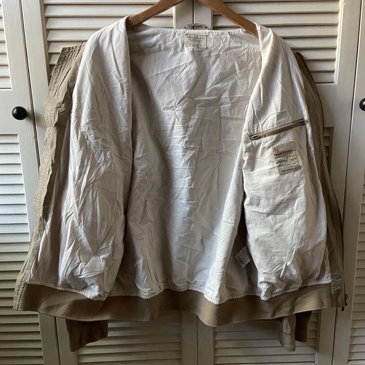 Nudie Jeans Nudie Jeans RipStop Alexander Bomber Jacket Beige Brown MA-1 Size US XL / EU 56 / 4 - 4 Thumbnail