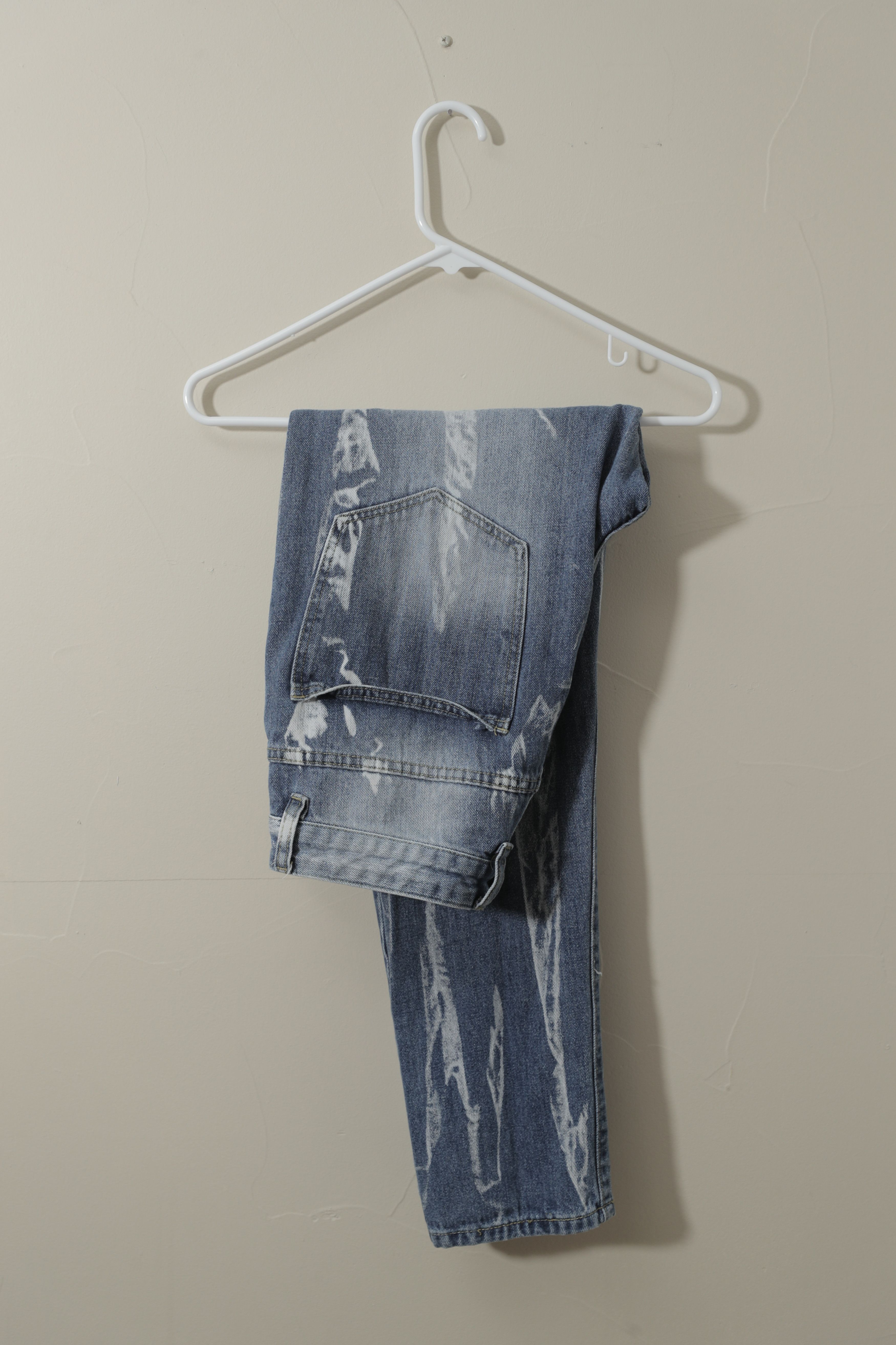 Other Ripped Bleached Straight Jeans (32) Size US 32 / EU 48 - 2 Thumbnail