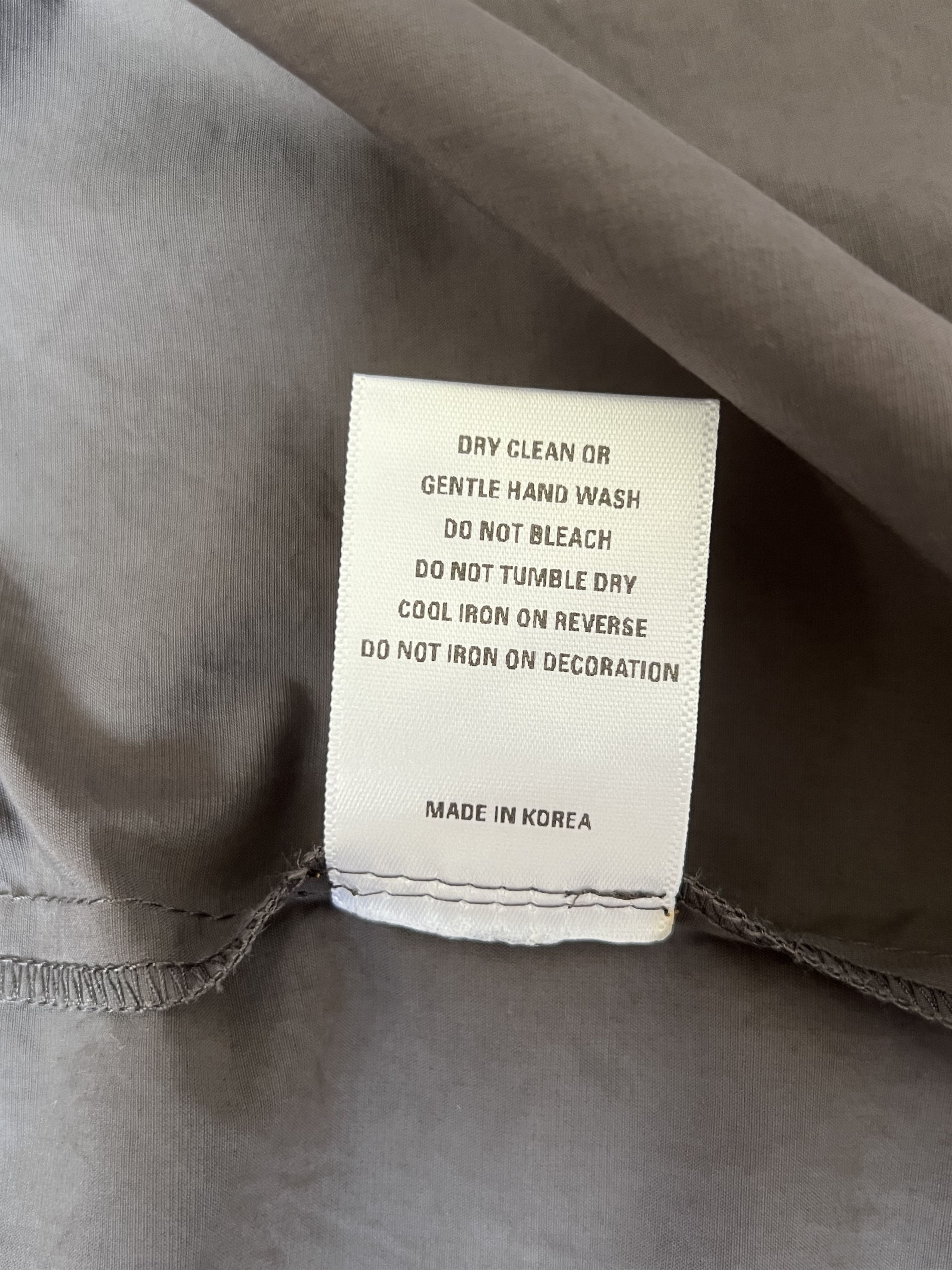 Hyein Seo 💚 SS20 Hyein Seo Smoker's Button Up Shirt Grey NEW Size US L / EU 52-54 / 3 - 7 Thumbnail