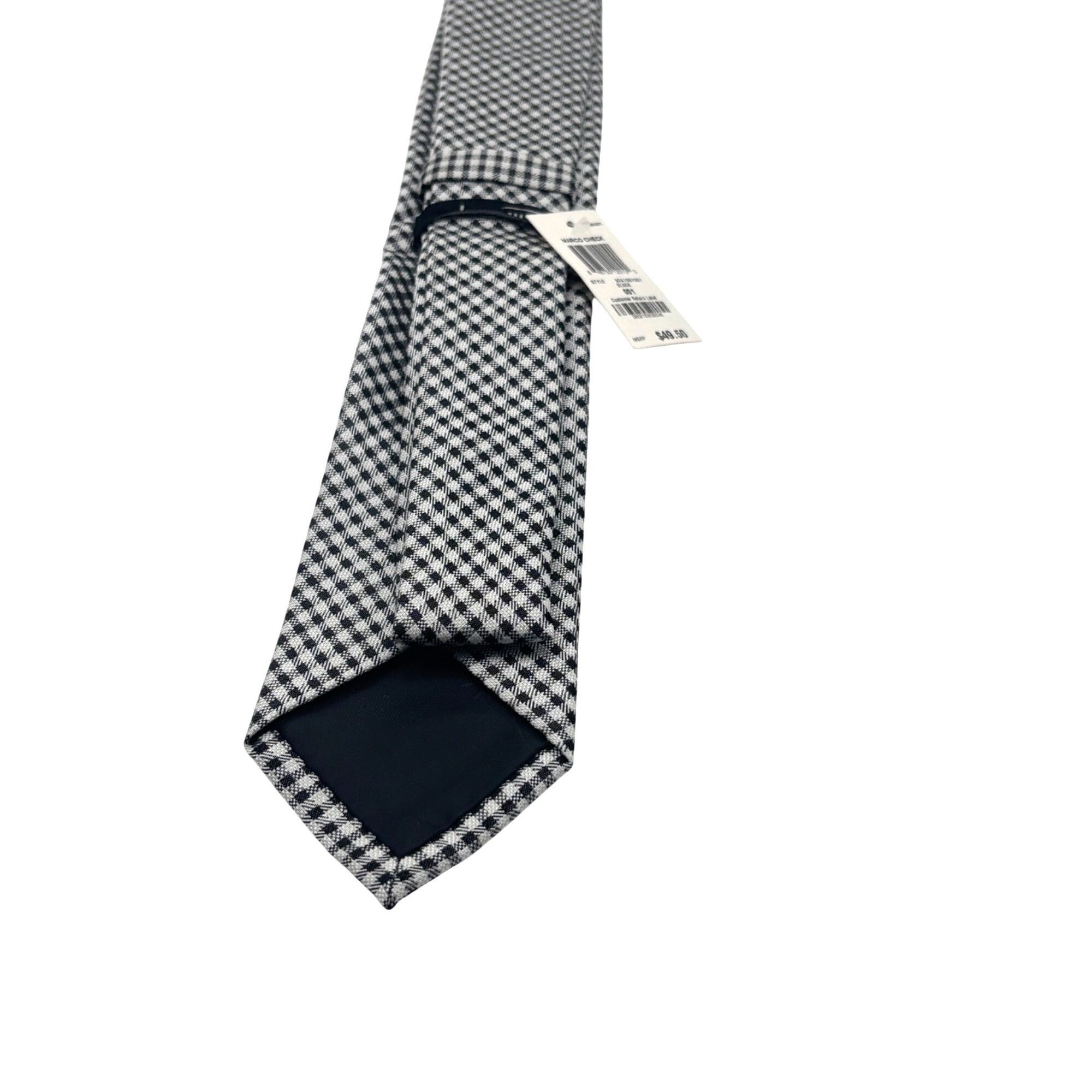 Bar III BAR III Macro Check Men’s Necktie, Black, OS Size ONE SIZE - 6 Thumbnail