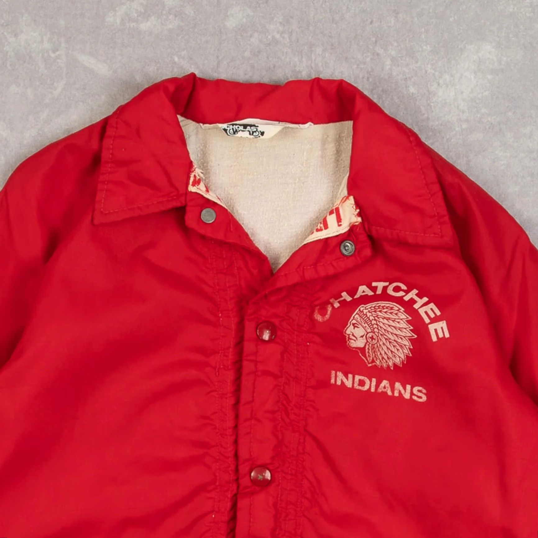 Levi's VINTAGE Levi's Ohatchee Coach Jacket Women's Red 80s X-Small Short Nylon Jacket Size XL / US 12-14 / IT 48-50 - 3 Thumbnail