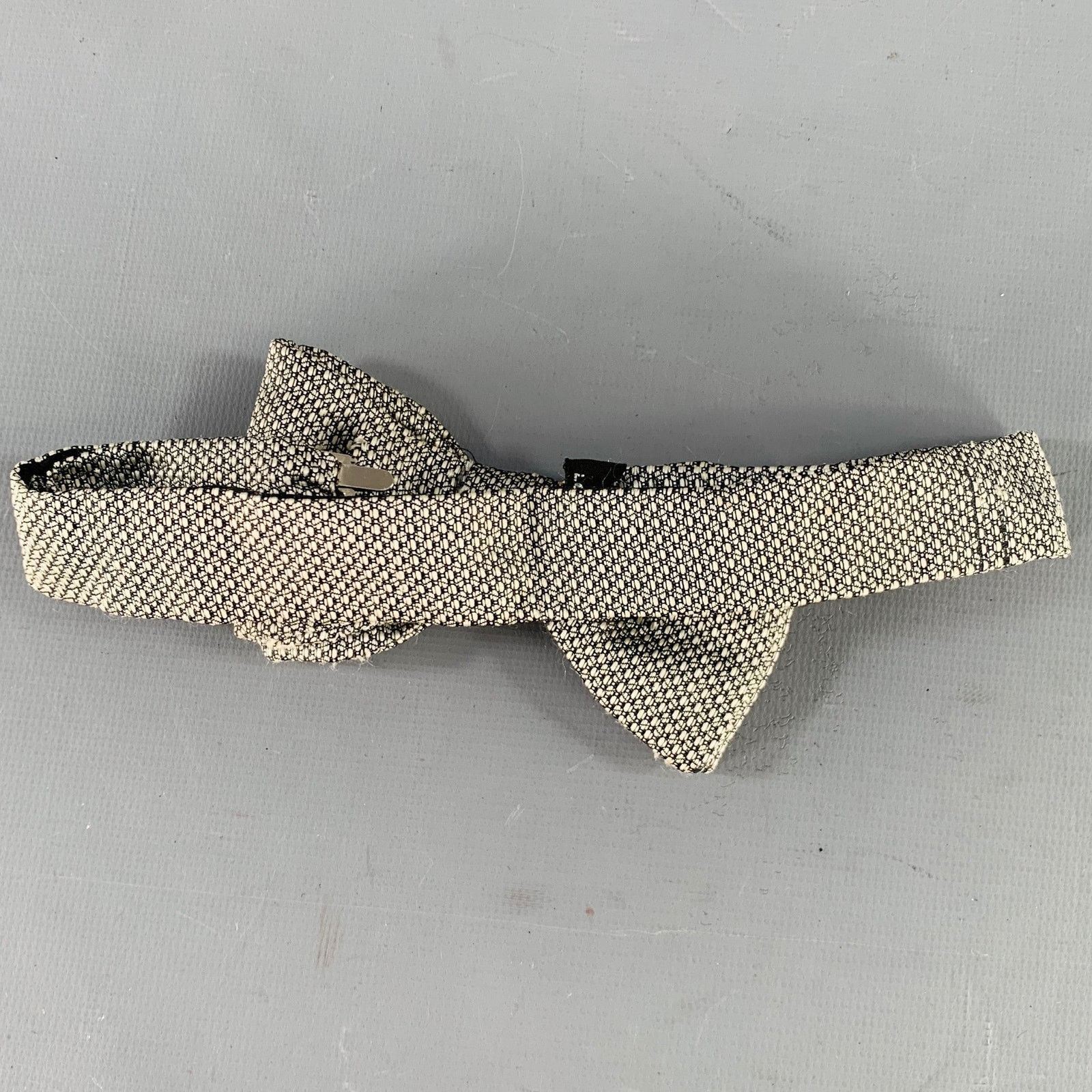 Other DUNHILL Black White Woven Silk Bow Tie Size ONE SIZE - 2 Thumbnail