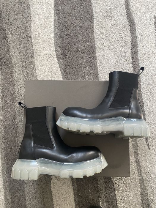 Rick Owens Rick Owens Black Beatle Bozo Tractor Boots | Grailed