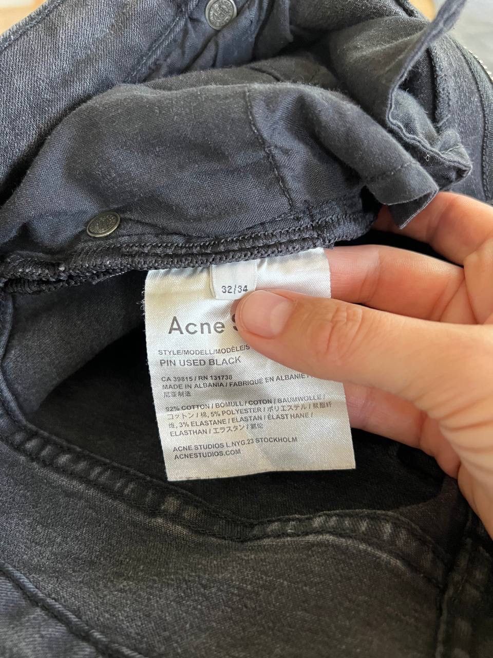 Acne Studios Acne Studios Pin Used Black denim 32/34 Size US 32 / EU 48 - 5 Thumbnail