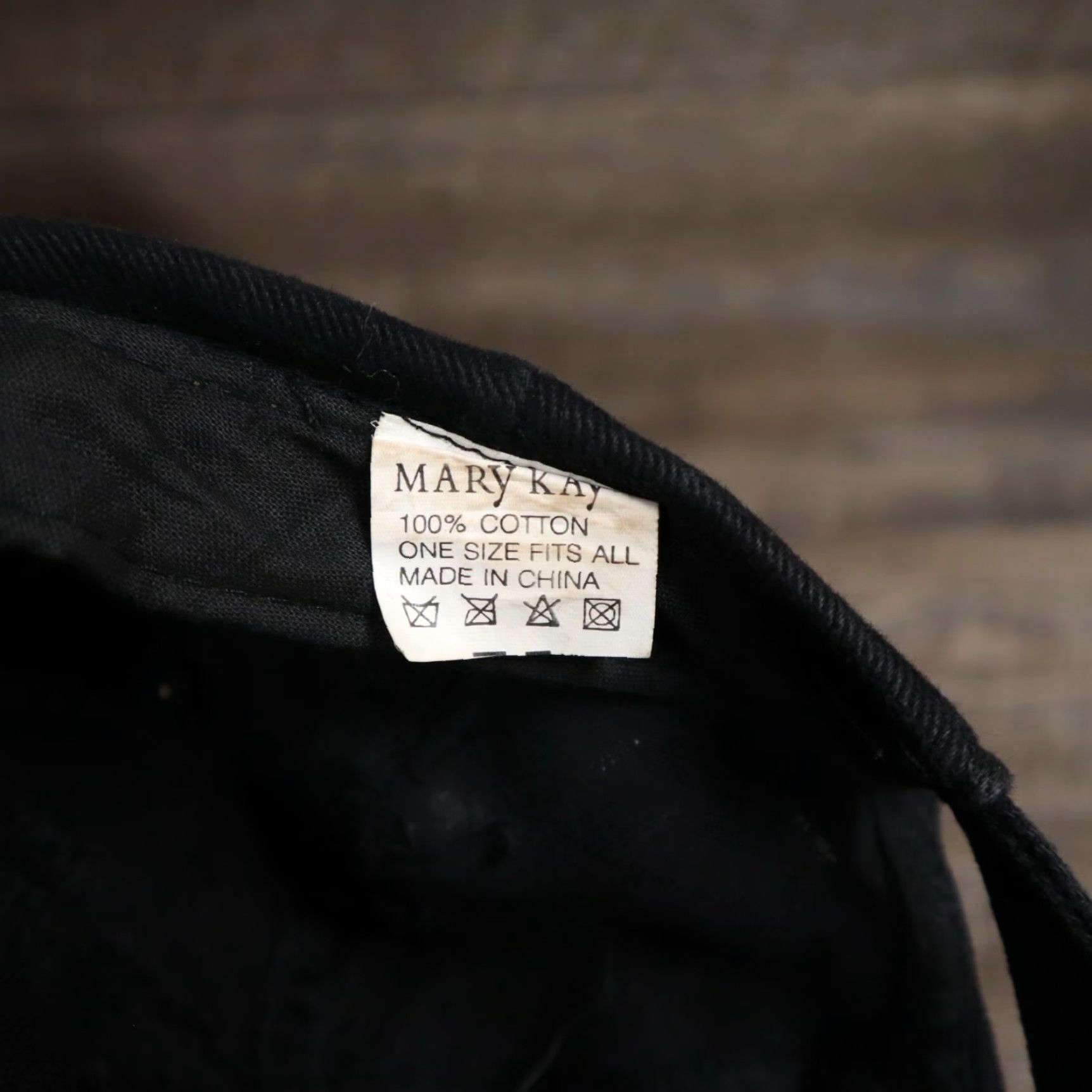 Vintage Mary Kay MK Cosmetics Logo Black Baseball Hat Cap - Women One Size Cotton Blend KB Women Cap Size ONE SIZE - 6 Thumbnail