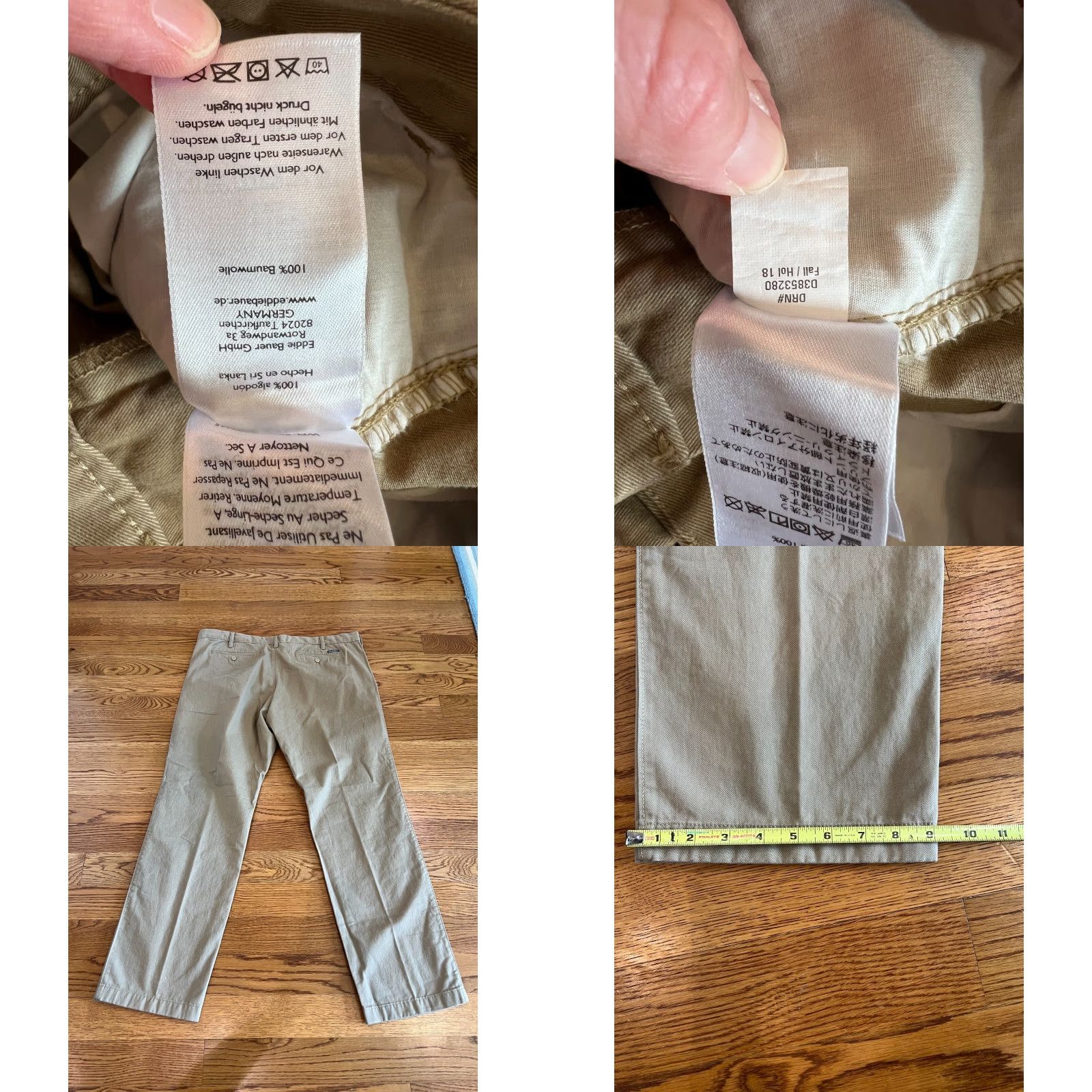 Eddie Bauer VINTAGE Eddie Bauer Men’s Chino Pants Flat Front Business Formal Casual 40x33 Beige Size US 40 / EU 56 - 8 Thumbnail
