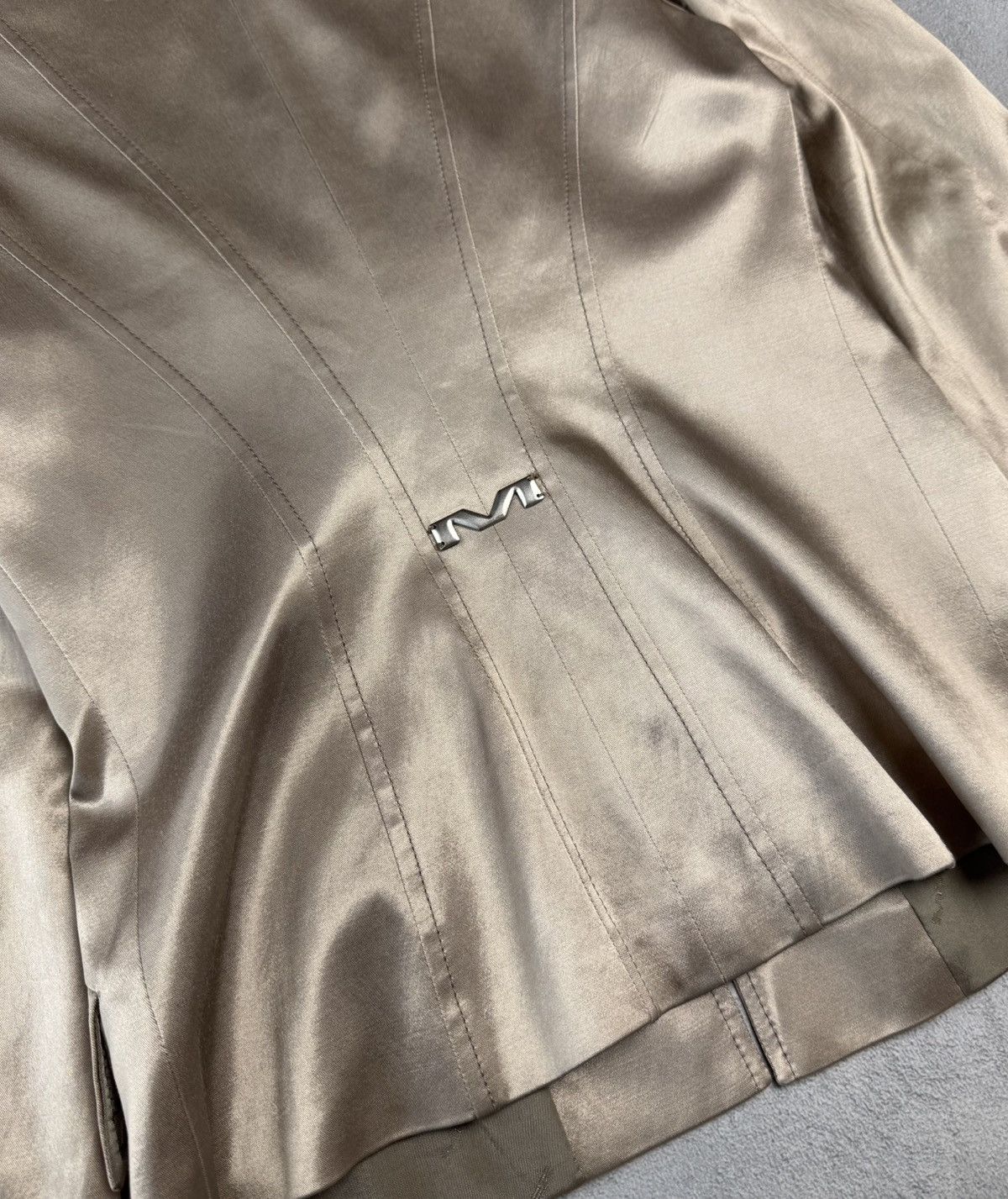 Mugler Vintage MUGLER Acetate Cotton Tailored Corseted Blazer Size M / US 6-8 / IT 42-44 - 6 Thumbnail