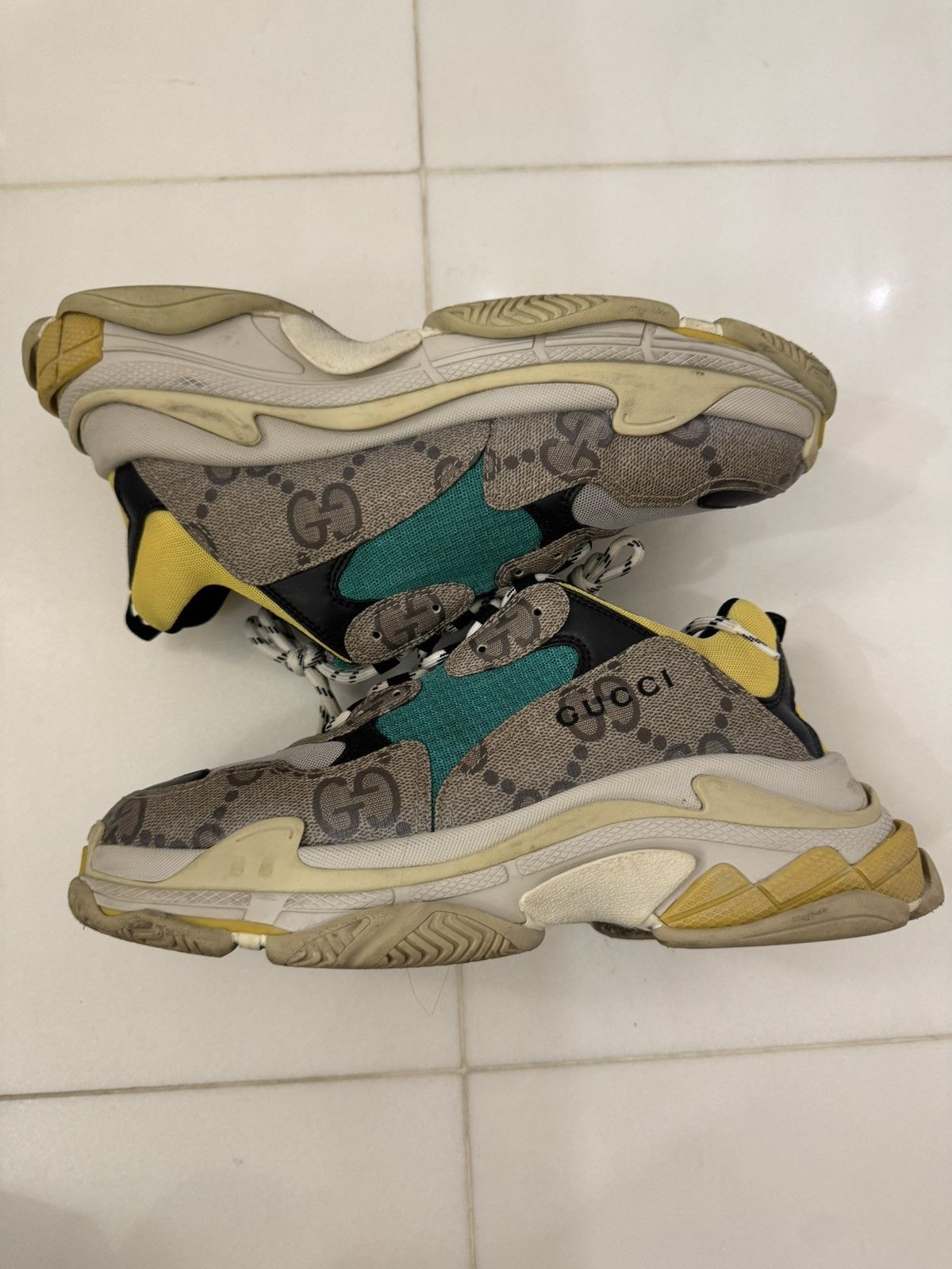 Balenciaga × Gucci Balenciaga Gucci Triple S Size US 13 / EU 46 - 2 Thumbnail