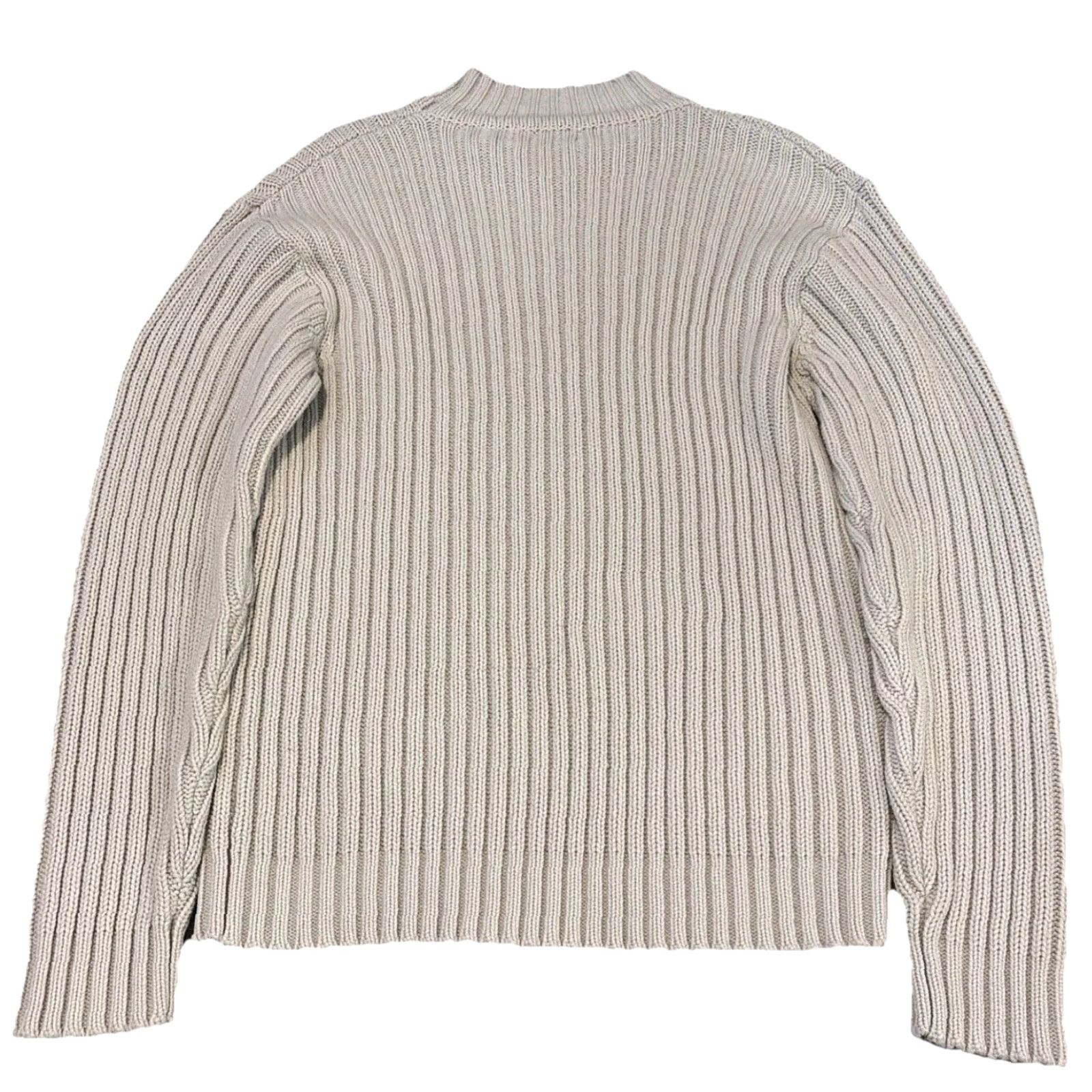 VINTAGE Point Zero Sweater Knit Acrylic Mock Neck White Large Mens