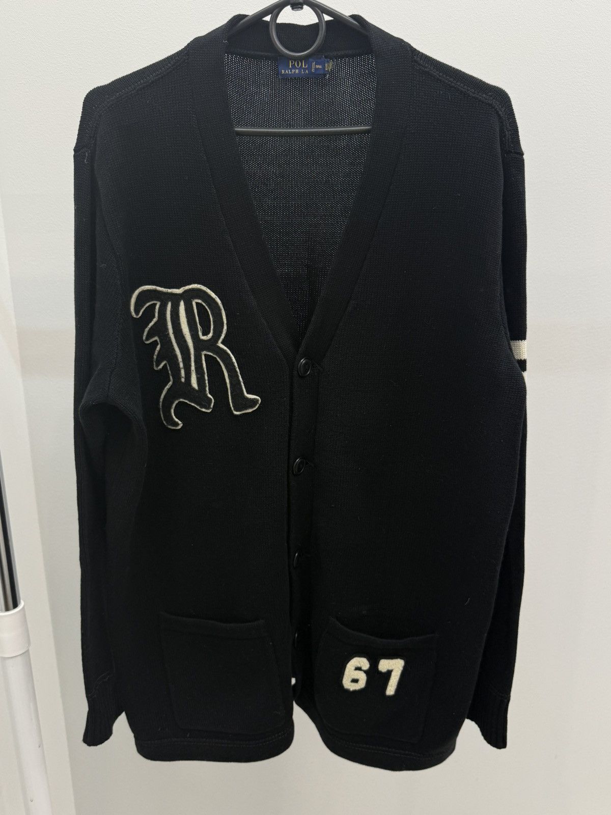 Polo Ralph Lauren Polo Ralph Lauren Varsity Big R Knit Cardigan Size US L / EU 52-54 / 3 - 1 Thumbnail