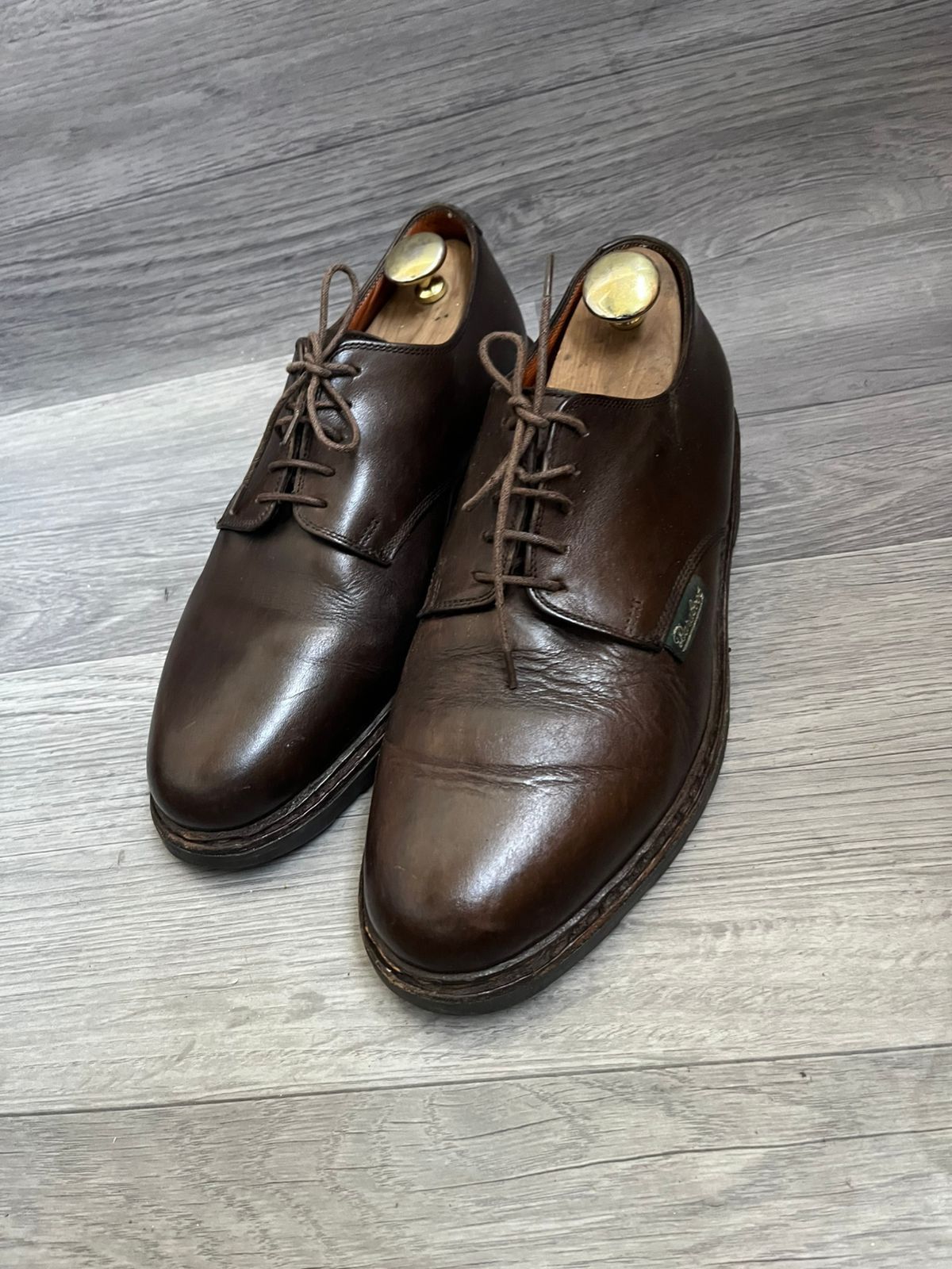 Paraboot Paraboot Arles Derby Brown Leather Shoes Sz 9.5 UK Size US 10.5 / EU 43-44 - 3 Thumbnail