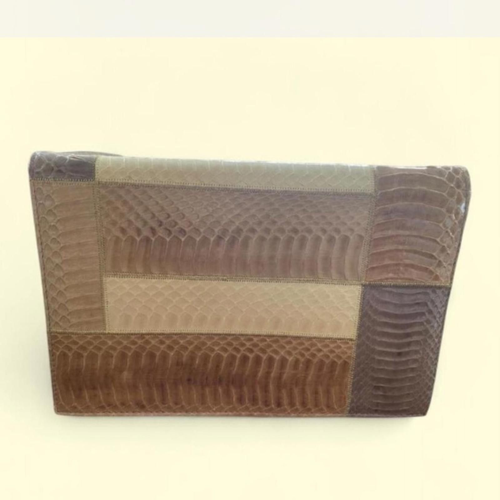 Designer Vintage 70s J Renee Snakeskin Clutch Satchel Handbag Size ONE SIZE - 2 Thumbnail
