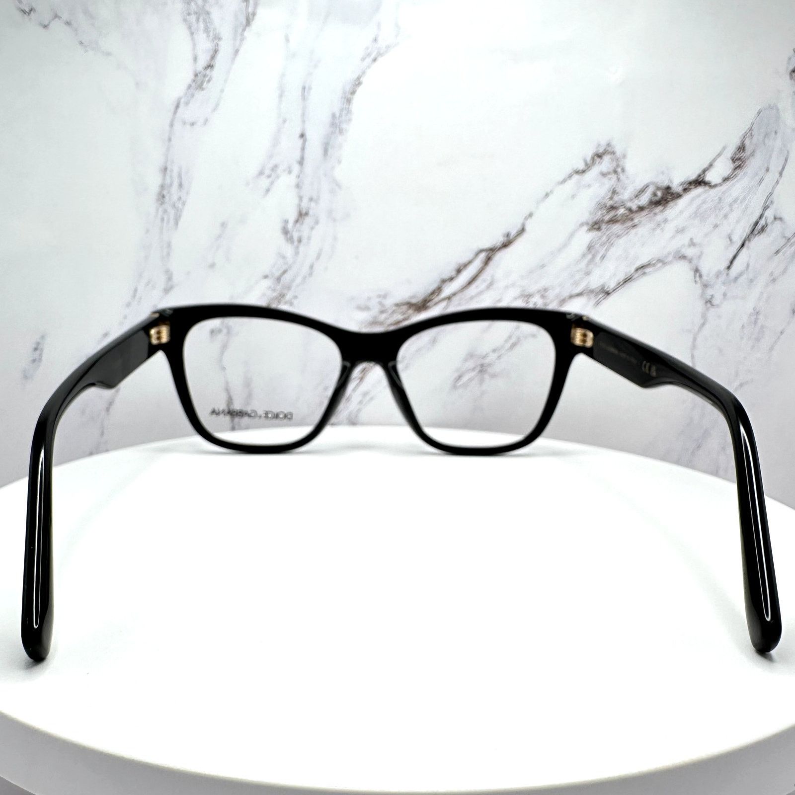 Dolce & Gabbana New Dolce&Gabbana Eyeglasses Black Square Gold Metal Frames Size ONE SIZE - 18 Thumbnail