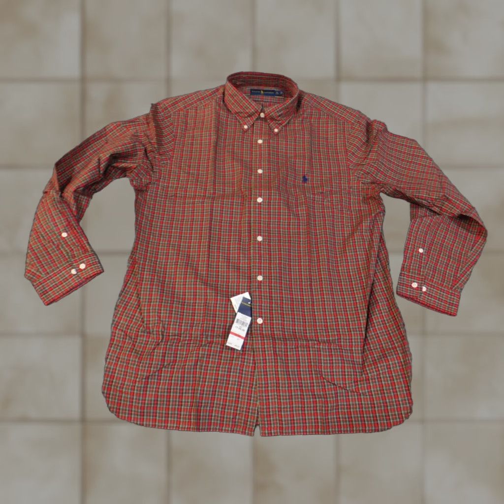 Ralph Lauren ralph lauren Mens shirt 17 34 35 red plaid pony button up business casual dress shirt Size US XL / EU 56 / 4 - 1 Thumbnail
