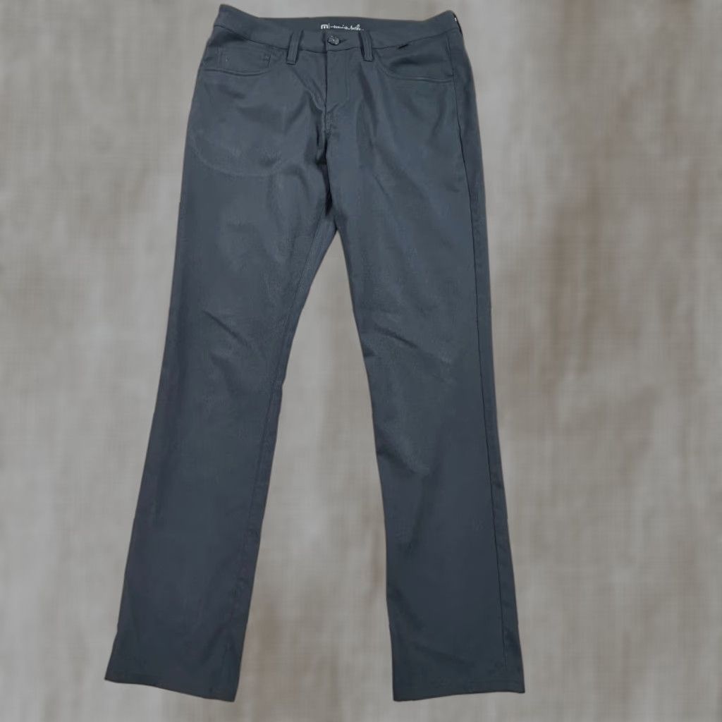 Travis Mathew Level Up Pant Mens 32x32 Black Slim Straight Stretch Wicking 5-PKT