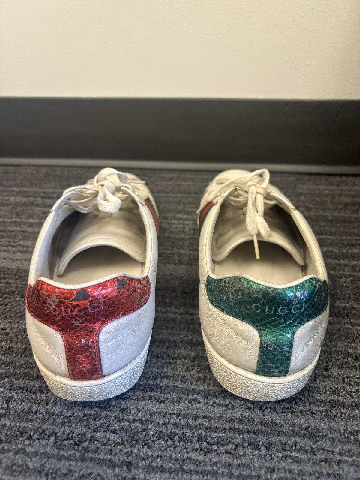 Gucci Gucci Ace Sneaker White Leather with King Snake Size US 9 / EU 42 - 8 Thumbnail