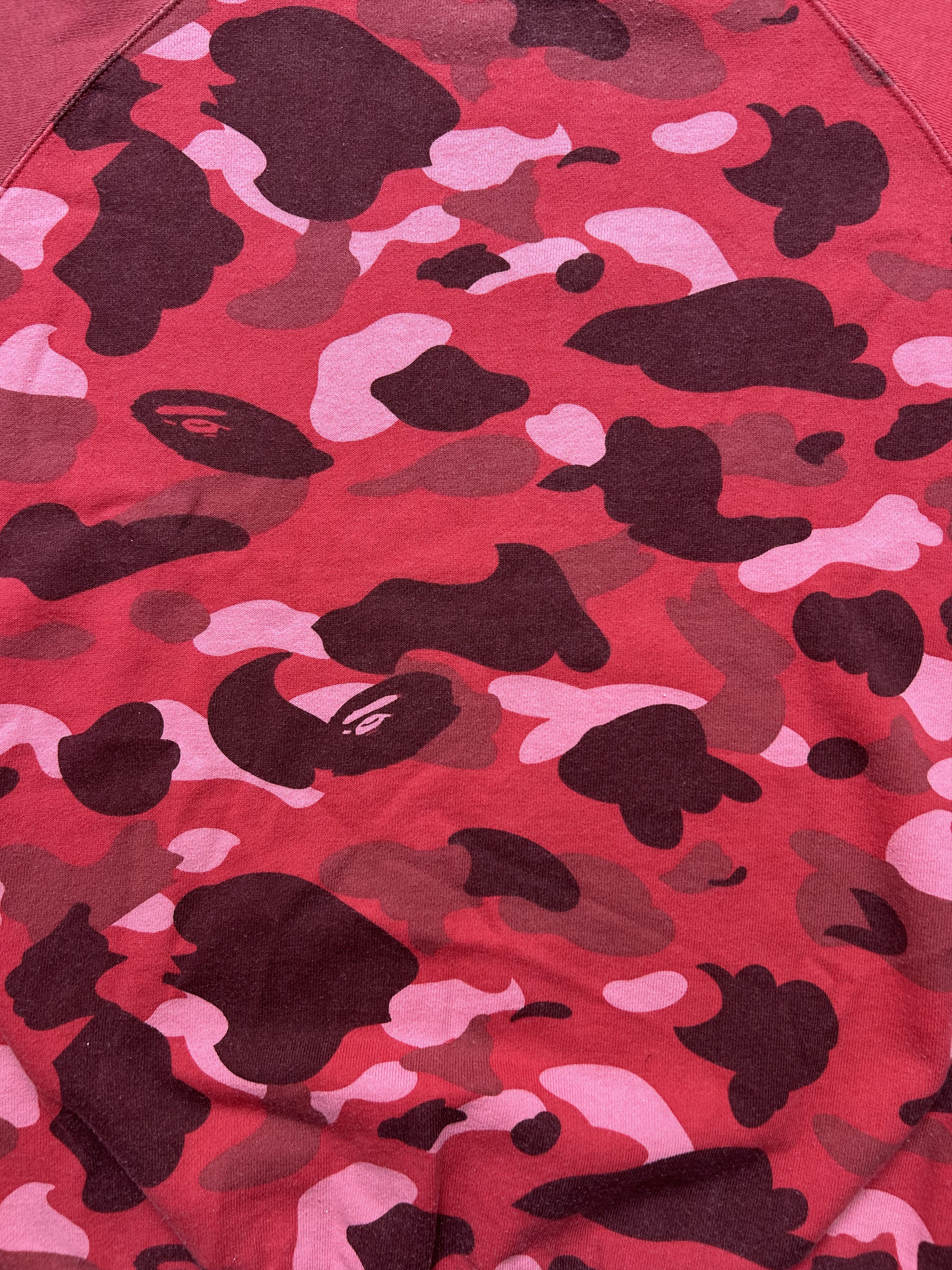 Bape Bape Crazy Red Camo College Tee [Size S Fit Like M]] Size US S / EU 44-46 / 1 - 6 Thumbnail