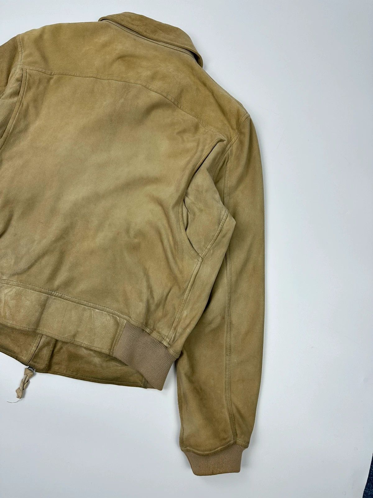 Armani Armani Jeans 90’s Cargo Pockets Suede Leather Bomber Jacket Size US L / EU 52-54 / 3 - 7 Thumbnail
