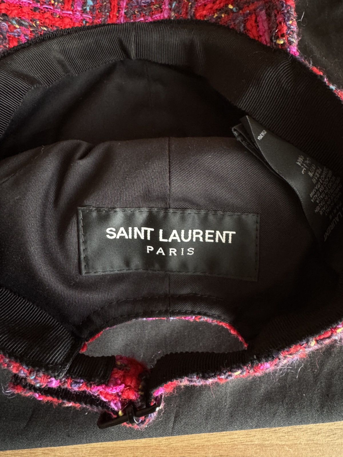 Saint Laurent Paris 🔥🔥 Saint Laurent Paris SL Logo Tweed Cap Size ONE SIZE - 4 Thumbnail