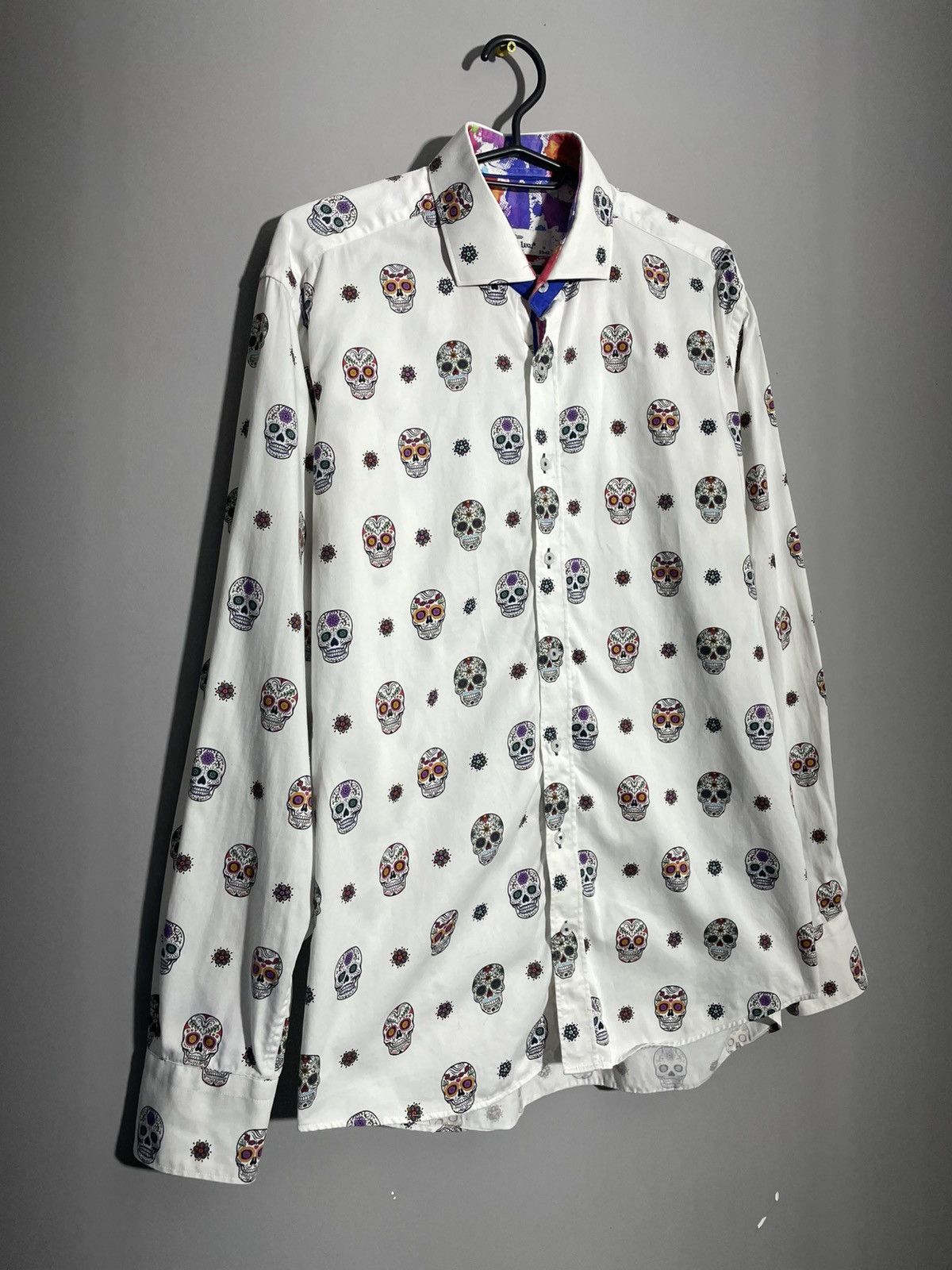 Other Claudio Luigli Men’s Skull Pattern Shirt size M Size US M / EU 48-50 / 2 - 2 Thumbnail