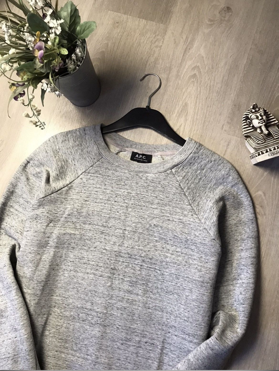 A.P.C. A.P.C. Melange Grey crewneck sweatshirt Size US M / EU 48-50 / 2 - 2 Thumbnail