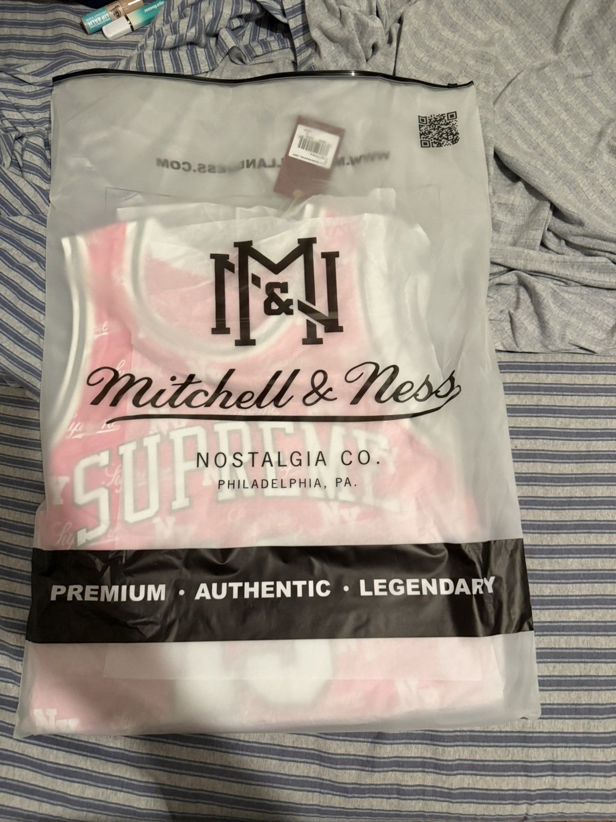 Mitchell & Ness × Supreme Supreme®/Mitchell & Ness® Monogram Basketball Jersey - Pink Size US M / EU 48-50 / 2 - 6 Thumbnail