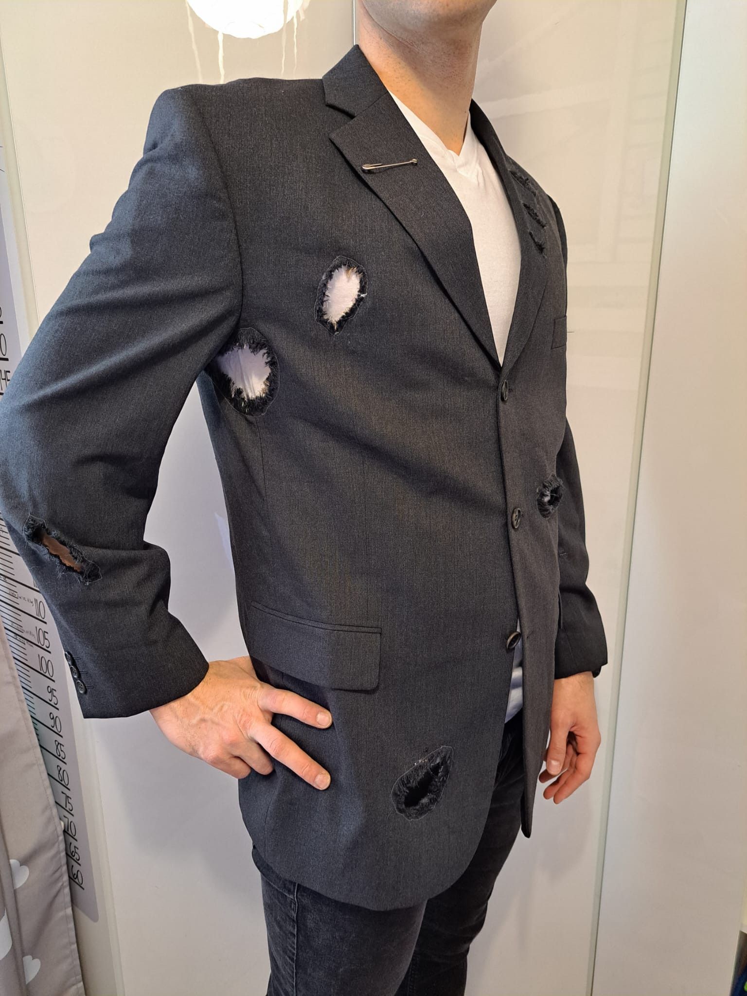 Balmain Balmain Paris vintage custom suit jacket blazer, destroyed Size 42R - 3 Thumbnail