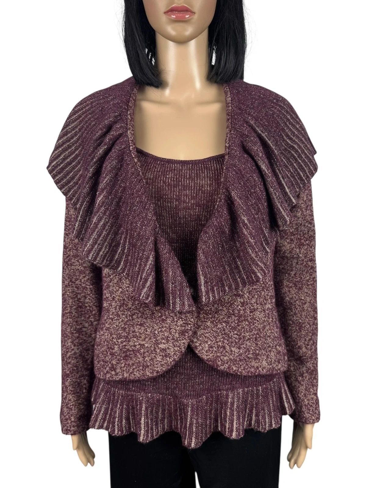 Ungaro Paris Emanuel Ungaro Blazer + Top Wool Pleated Set size L Size L / US 10 / IT 46 - 2 Thumbnail