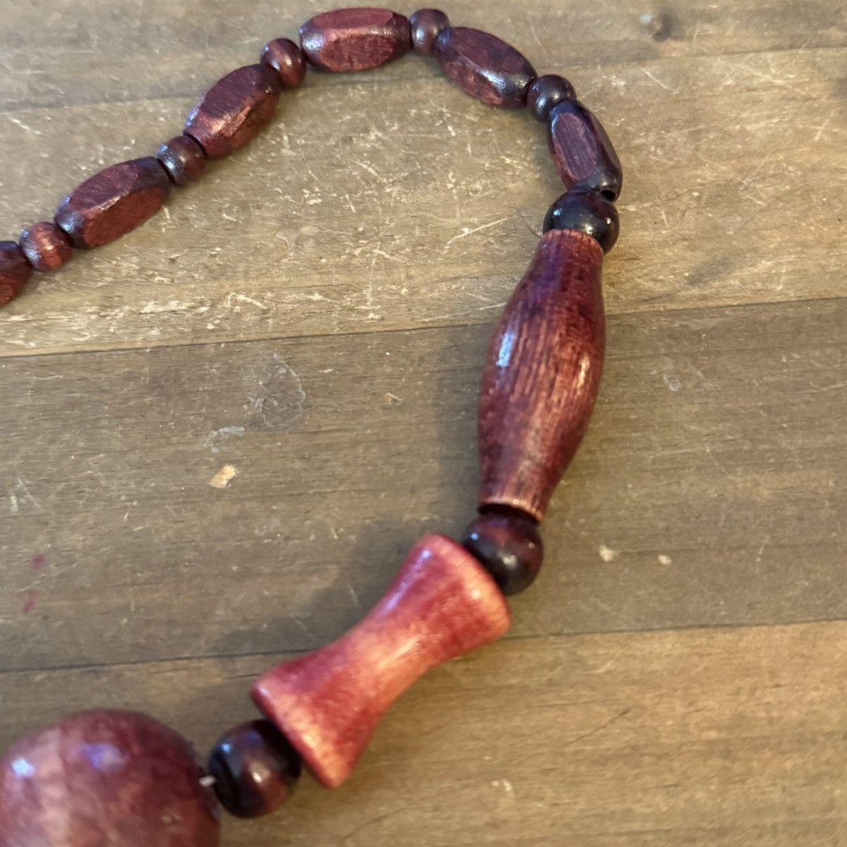 Vintage Vintage chunky brown bead necklace Size ONE SIZE - 4 Thumbnail