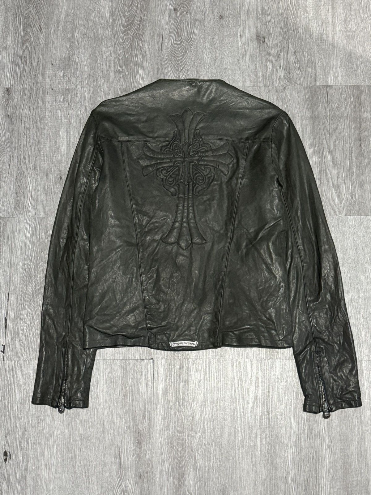 Chrome Hearts Chrome Hearts Asymmetric Zip Leather Jacket Size US S / EU 44-46 / 1 - 2 Thumbnail