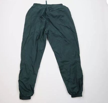 Vintage Vintage 90s Streetwear Blank Lined Nylon Joggers Pants Green Size US 36 / EU 52 - 9 Thumbnail