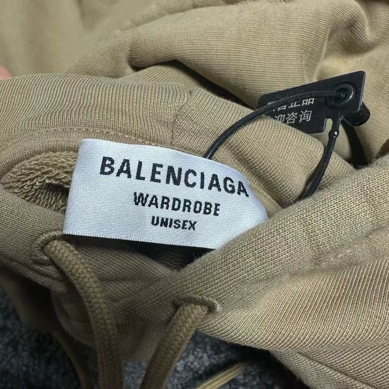 Balenciaga Balenciaga Double B Embroidery Logo Hoodie Wheat Color Mel Size US S / EU 44-46 / 1 - 3 Thumbnail