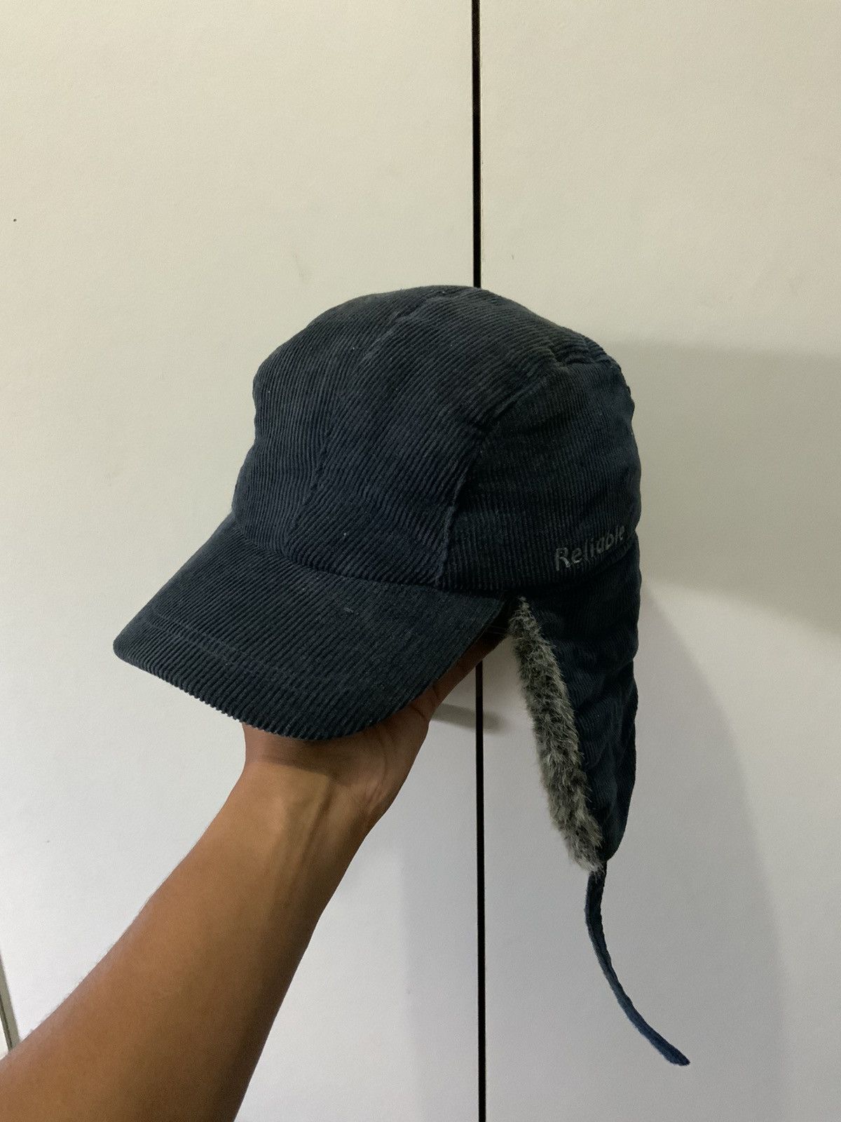 Japanese Brand Reliable Corduroi Fade Mohair Fur Ski Hat Cap Size ONE SIZE - 3 Thumbnail