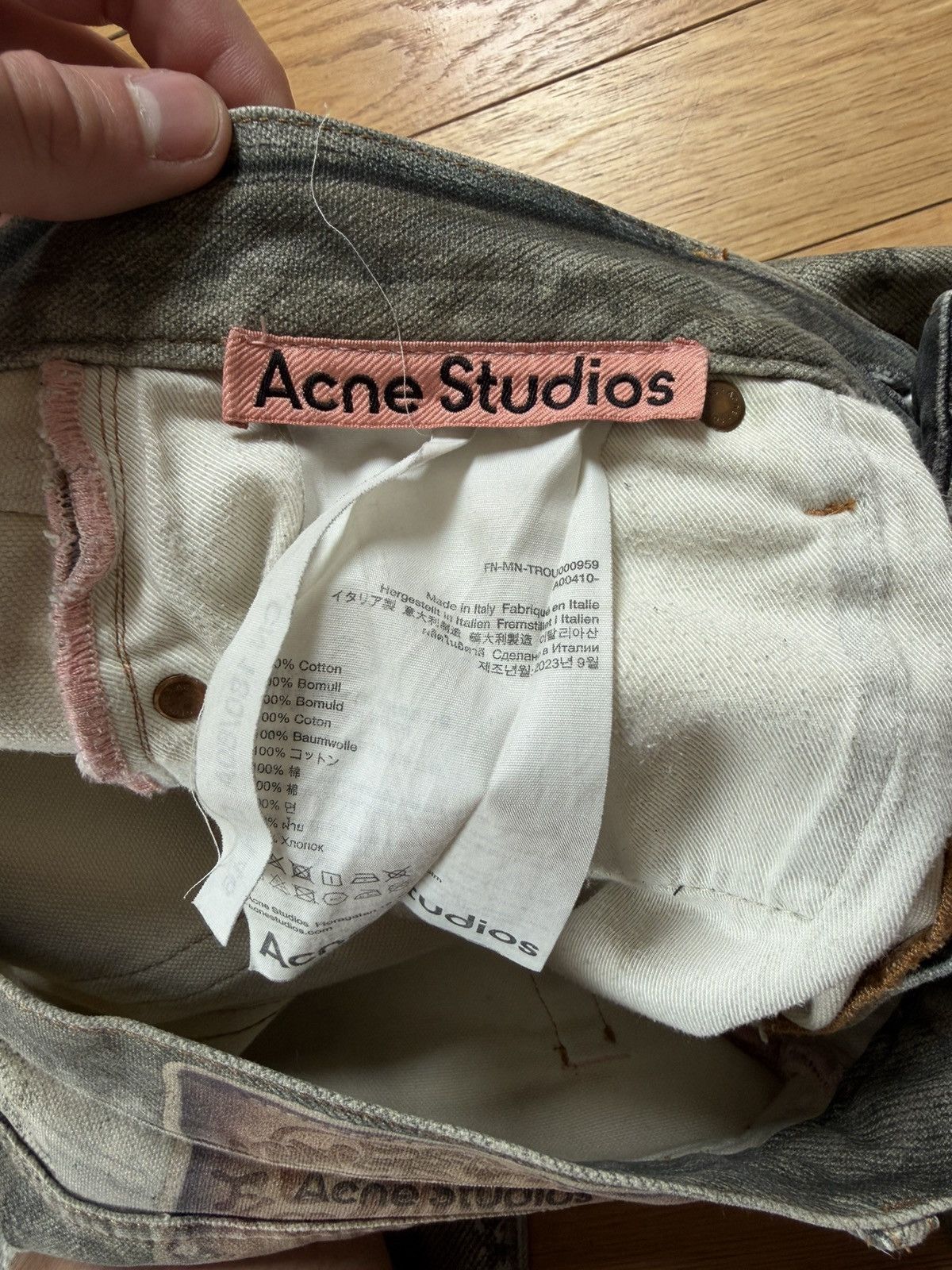 Acne Studios Acne Studios trompe l'oeil paint baggy jeans Size US 31 - 5 Thumbnail