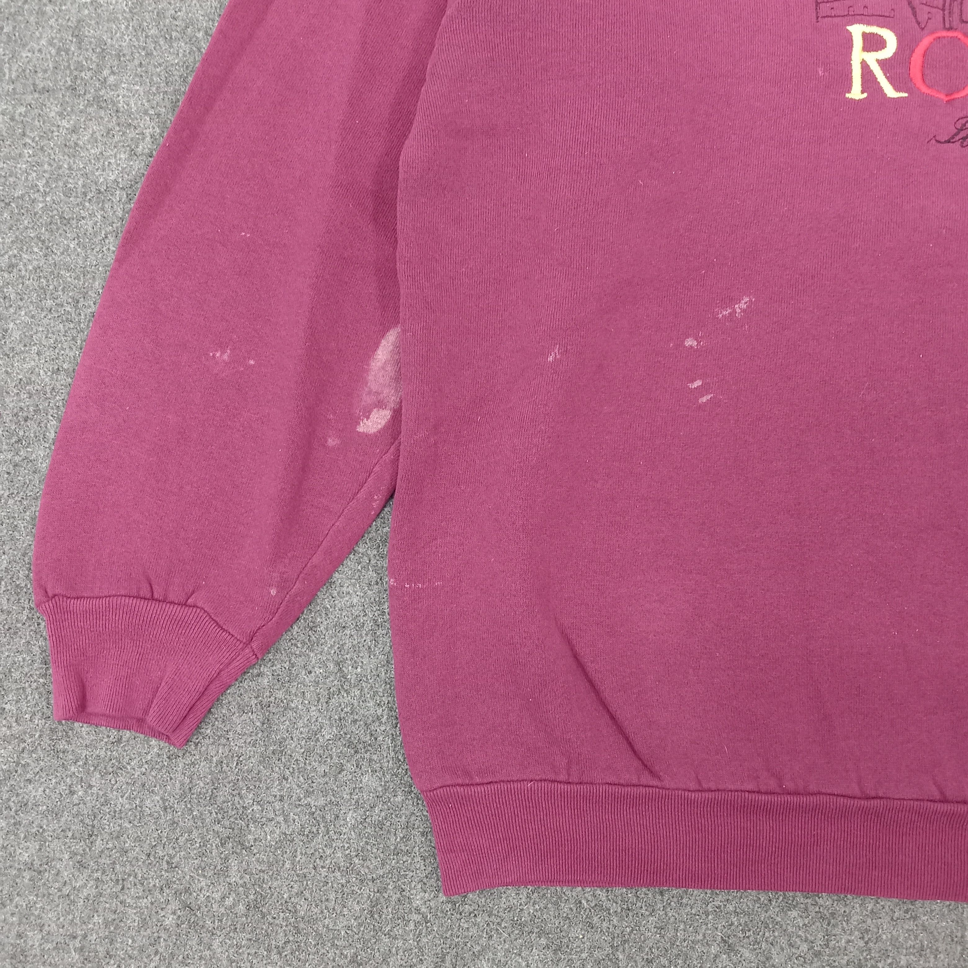 Vintage ROMA Italia Embroidery 90's Sweatshirt C263N9 Size US L / EU 52-54 / 3 - 2 Thumbnail