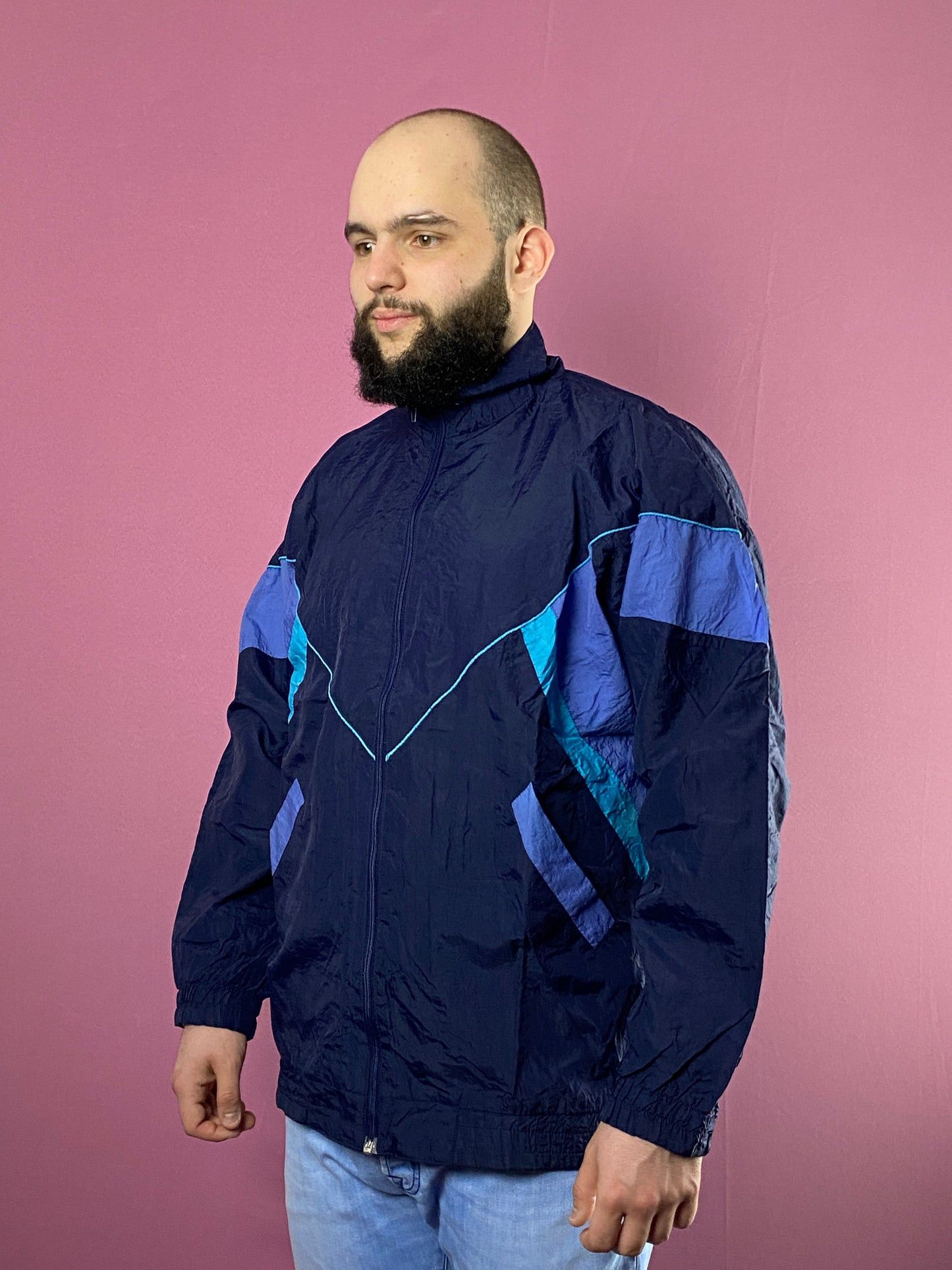 Vintage 90s Vintage Men's Windbreaker Jacket - L Size US L / EU 52-54 / 3 - 1 Thumbnail