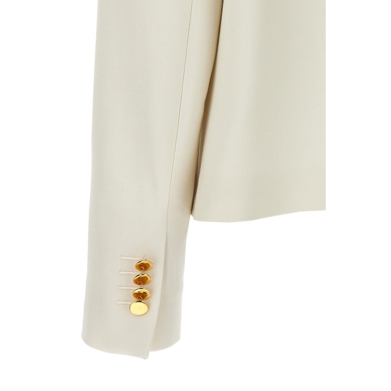 Kiton KITON Cropped Double Breasted White Wool Jacket New & Authen Size S / US 4 / IT 40 - 4 Thumbnail