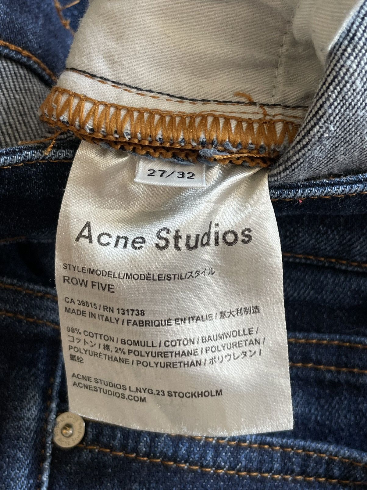 Acne Studios Acne Studios Row Five Fit Crop Jeans Size US 28 / EU 44 - 10 Thumbnail