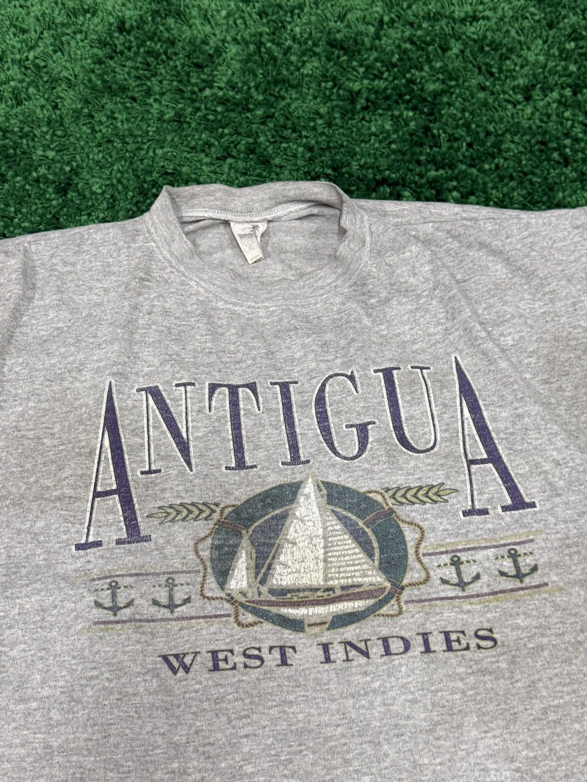 Vintage Vintage Worn + Distressed Antigua West Indies Sail Boat Tee Size US XL / EU 56 / 4 - 3 Thumbnail